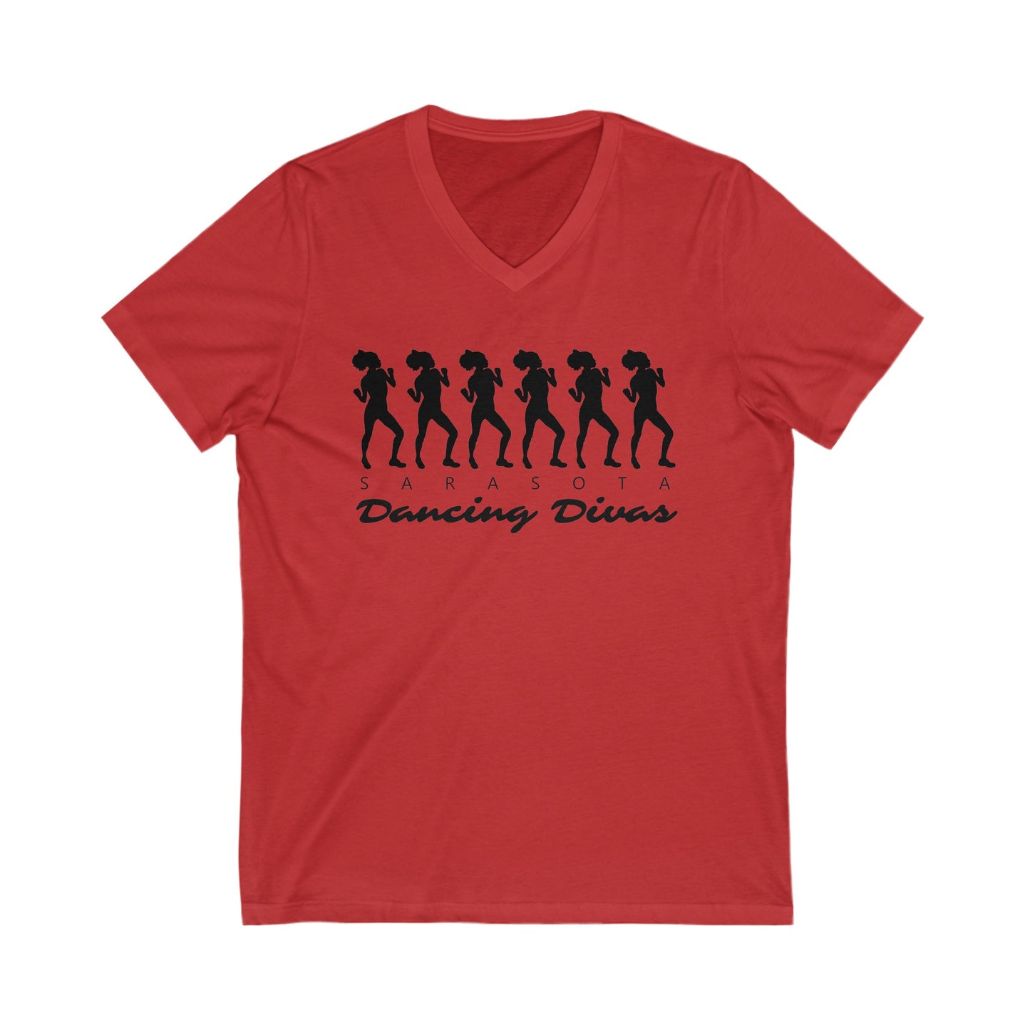 Dancing Diva Jersey Short Sleeve V-Neck Tee