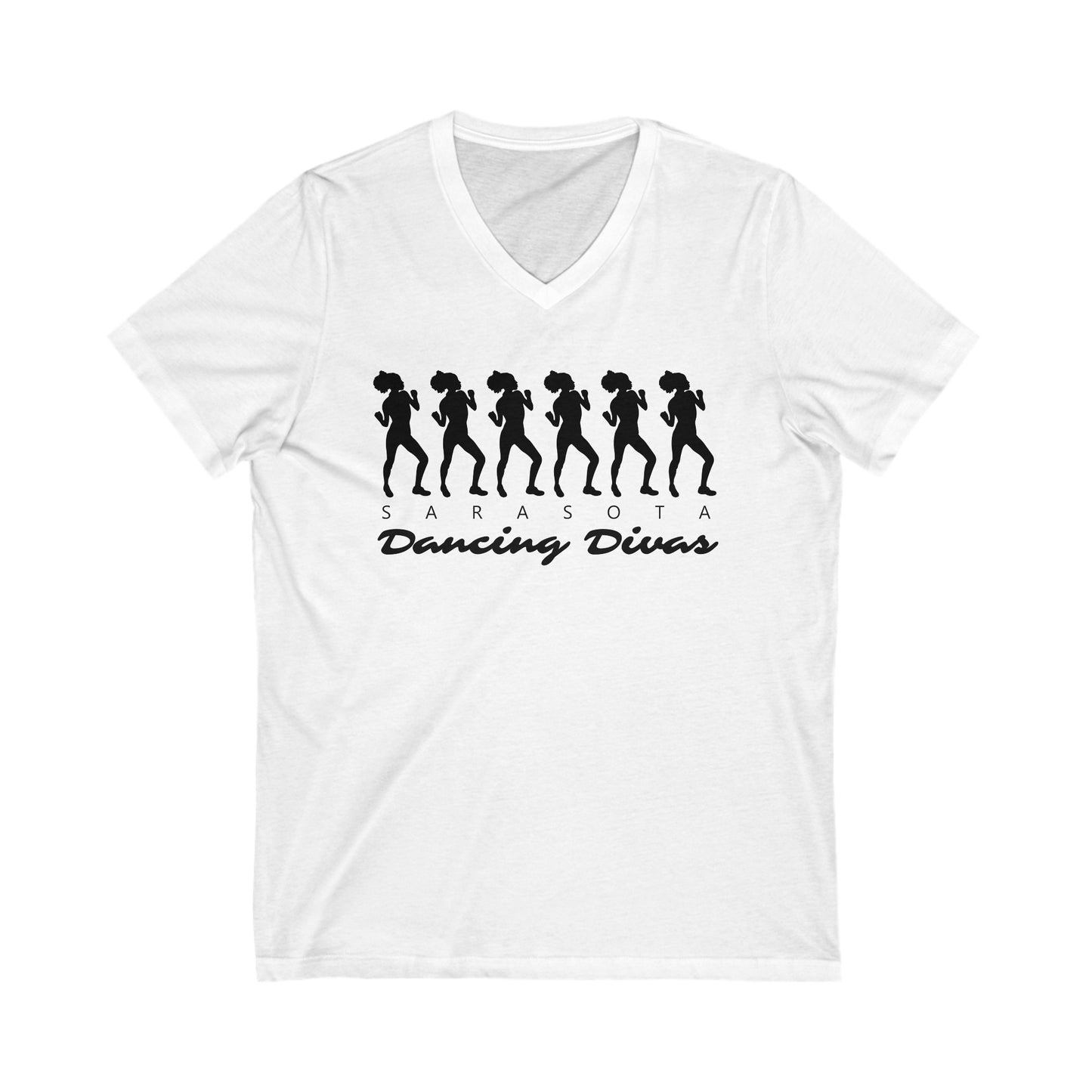 Dancing Diva Jersey Short Sleeve V-Neck Tee