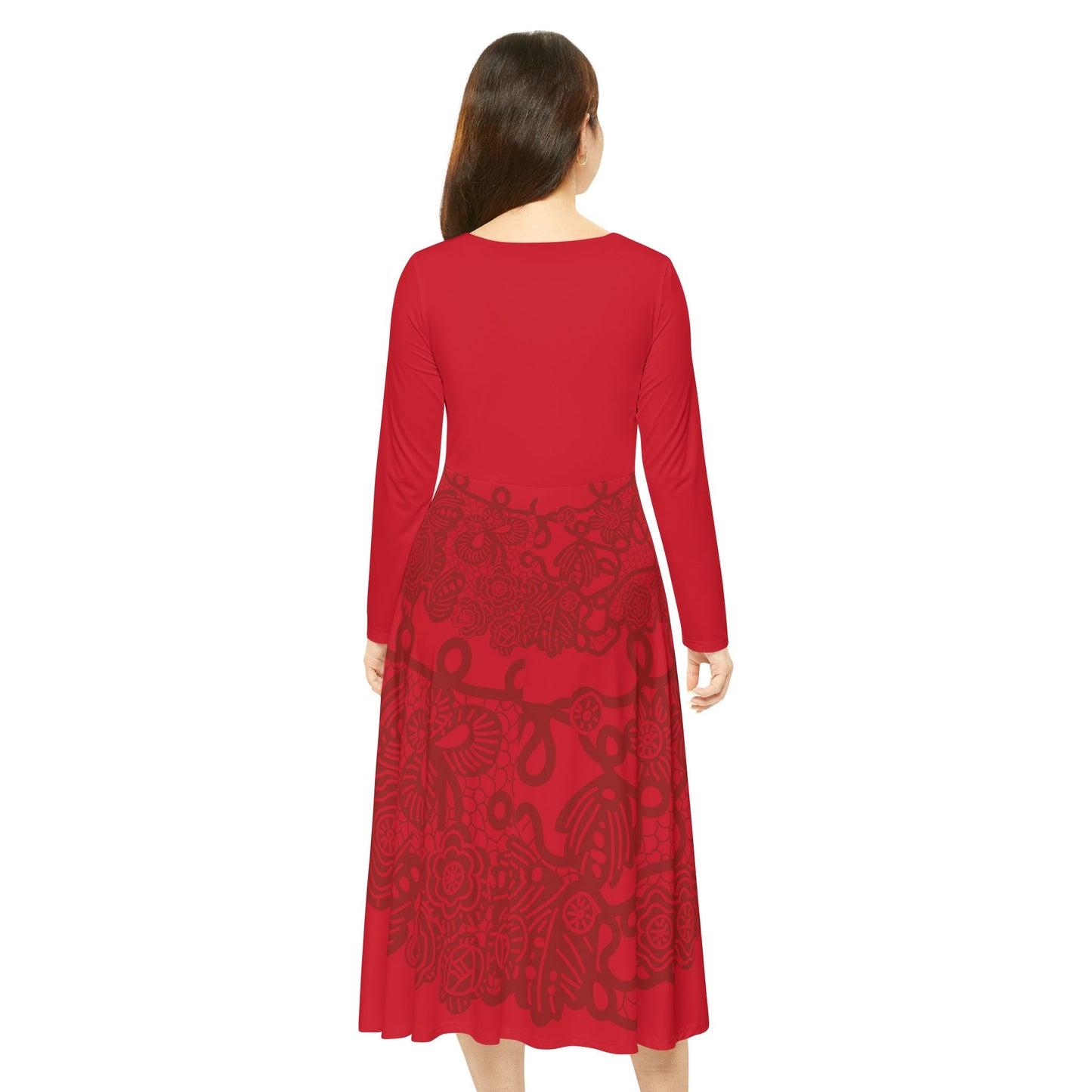 Women's Long Sleeve Dance Dress (AOP)