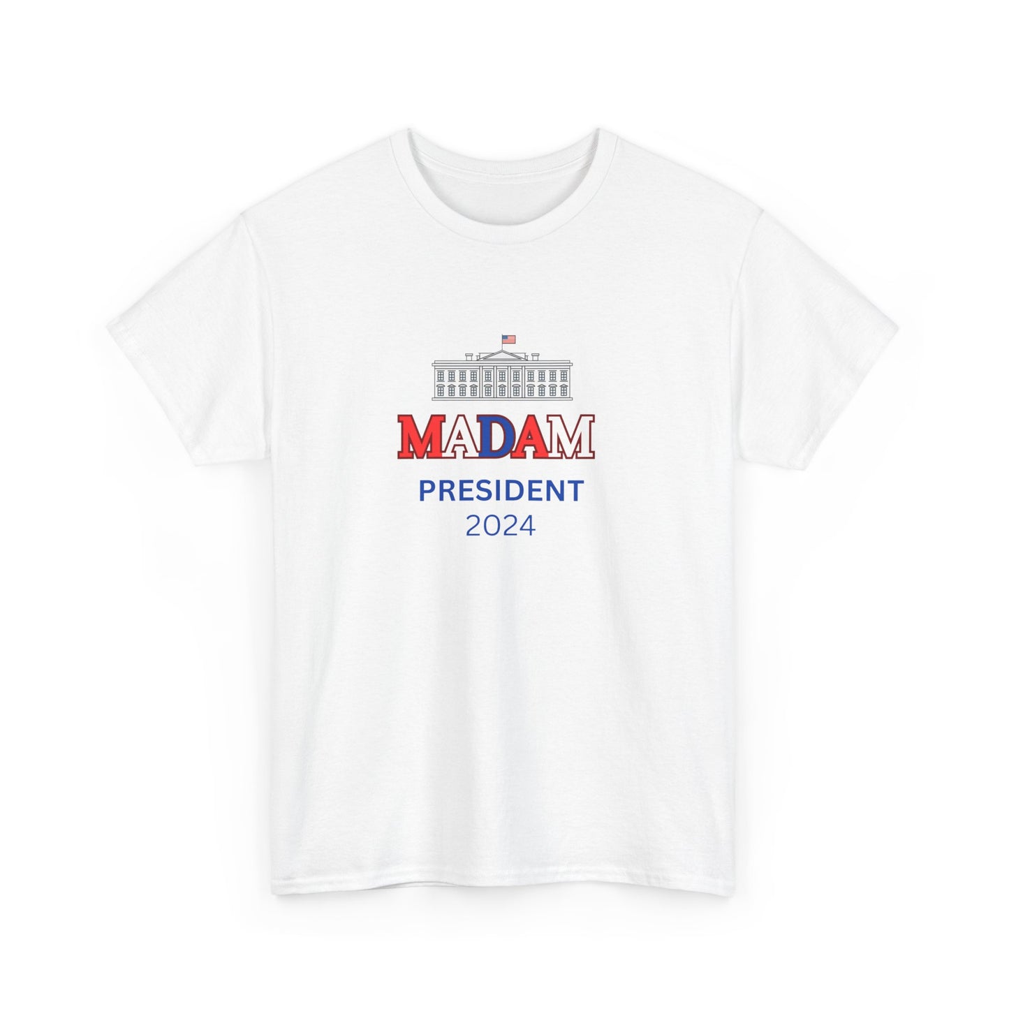 Madam President Red, White & Blue White House T-Shirt, Kamala Harris Democratic Party Election 2024 Shirt