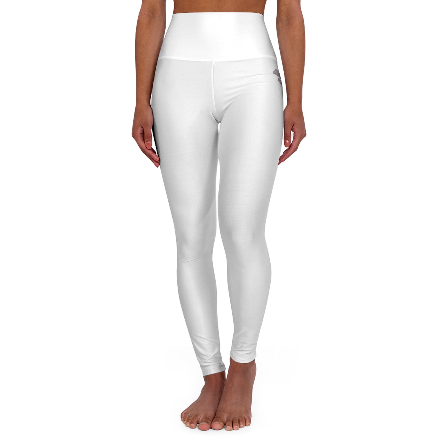 Skeleton Hands, High Waisted Yoga Leggings - White