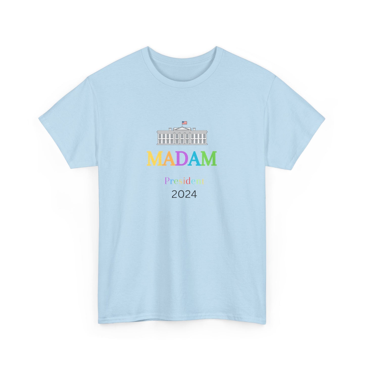 Madam President Colorful White House T-Shirt, Kamala Harris Democratic Party Election 2024 Shirt