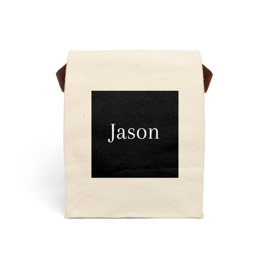 Jason's Personalized Canvas Lunch Bag