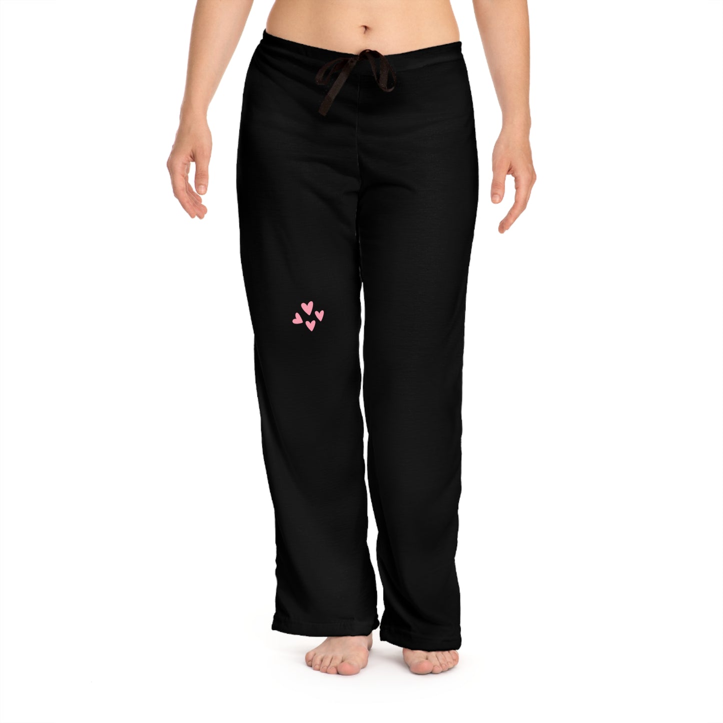 Women's Black Satin Pajama Pants