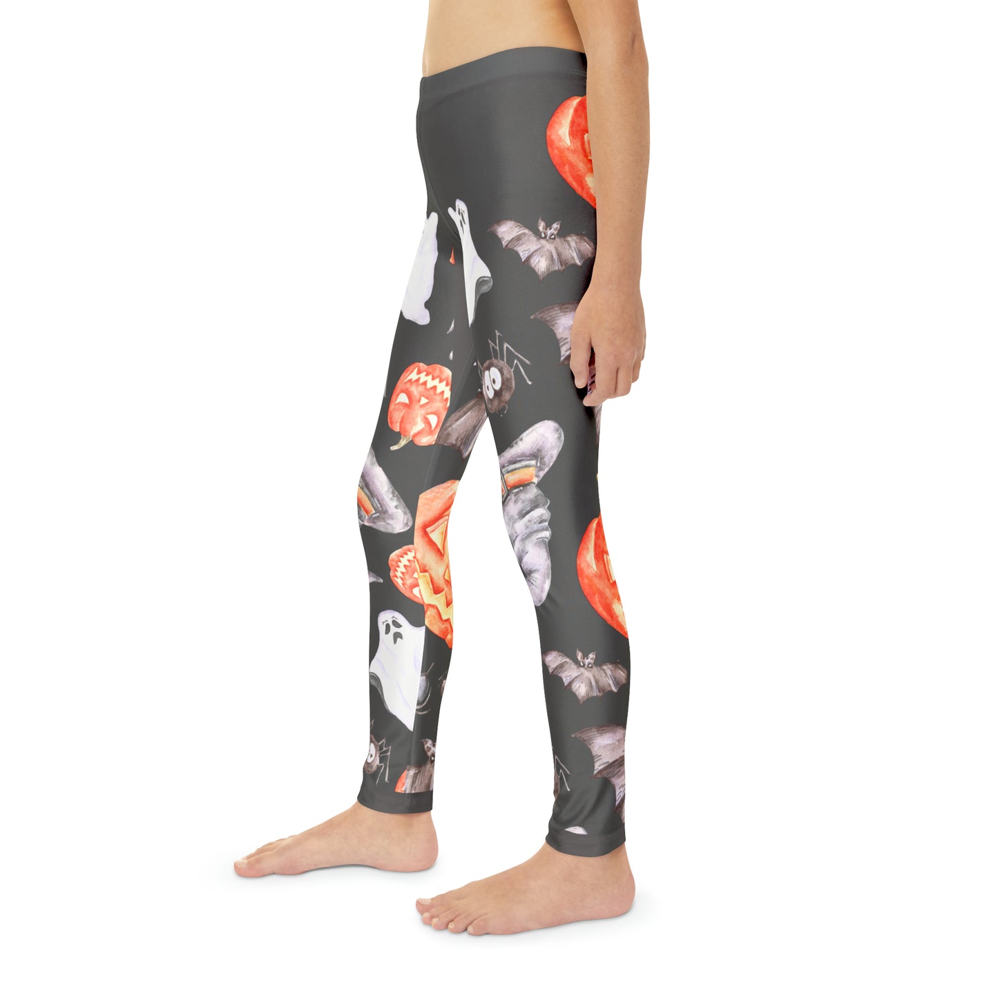 Girl's Pumpkin & ghosts Full-Length Leggings (AOP)