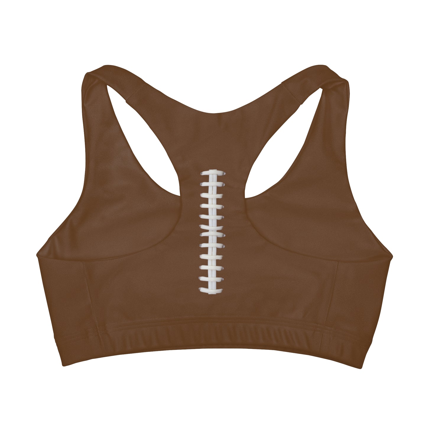 Girls Football Themed Double Lined Seamless Sports Bra