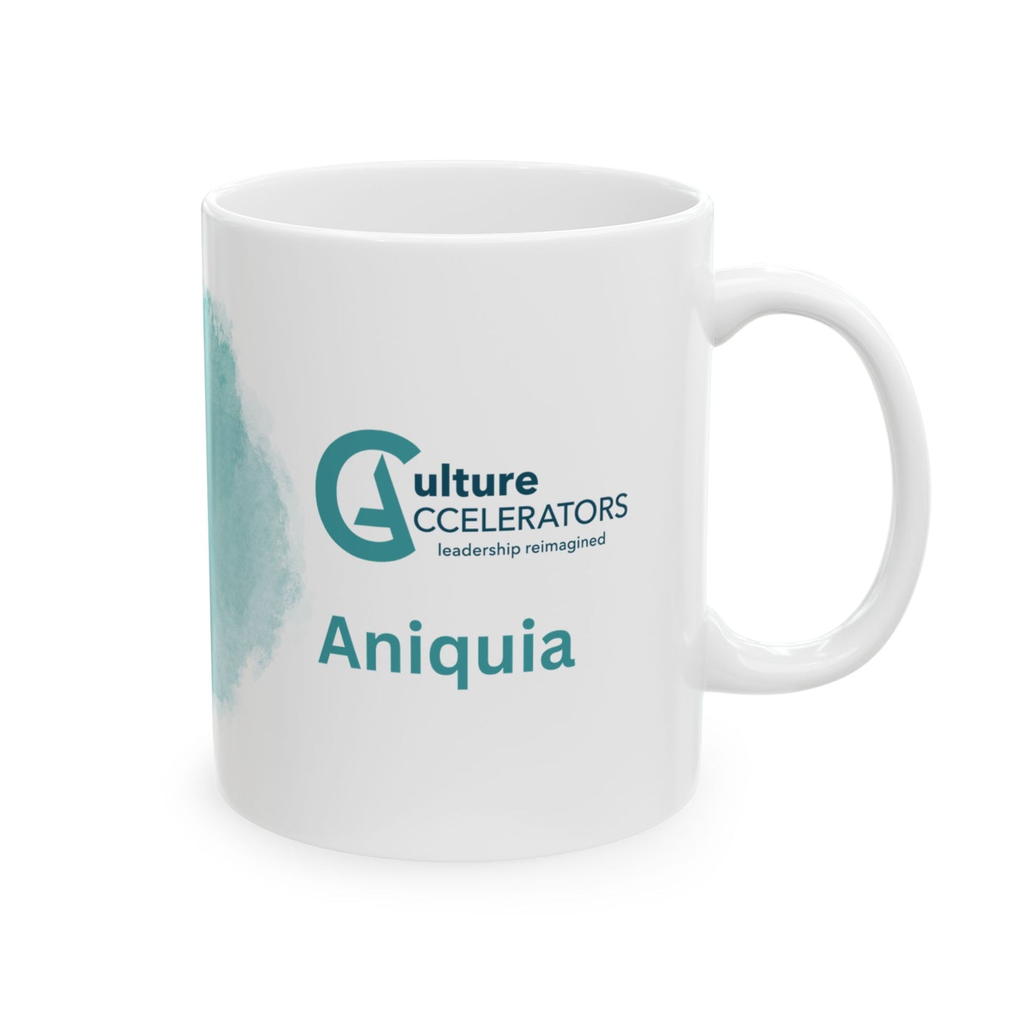 Culture Accelerator Aqua Puff Ceramic Mug, (11oz)