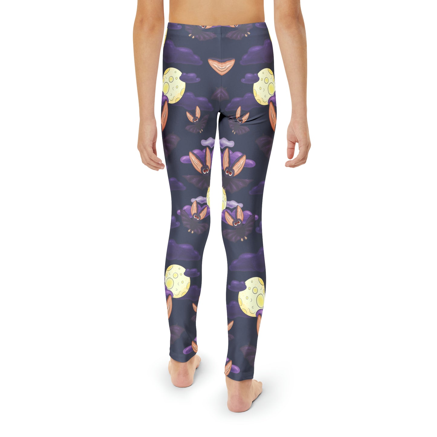 Girl's Bat Moon Full Length Leggings