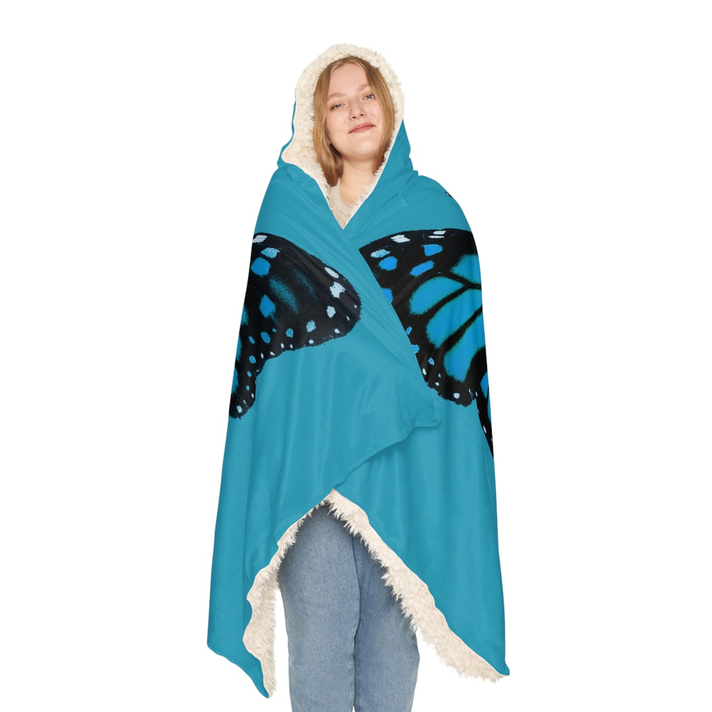 Blue Butterfly Hooded Robe, Halloween Costume, Women's, Teens Butterfly Costume, Not Scary, Not Horror Costume