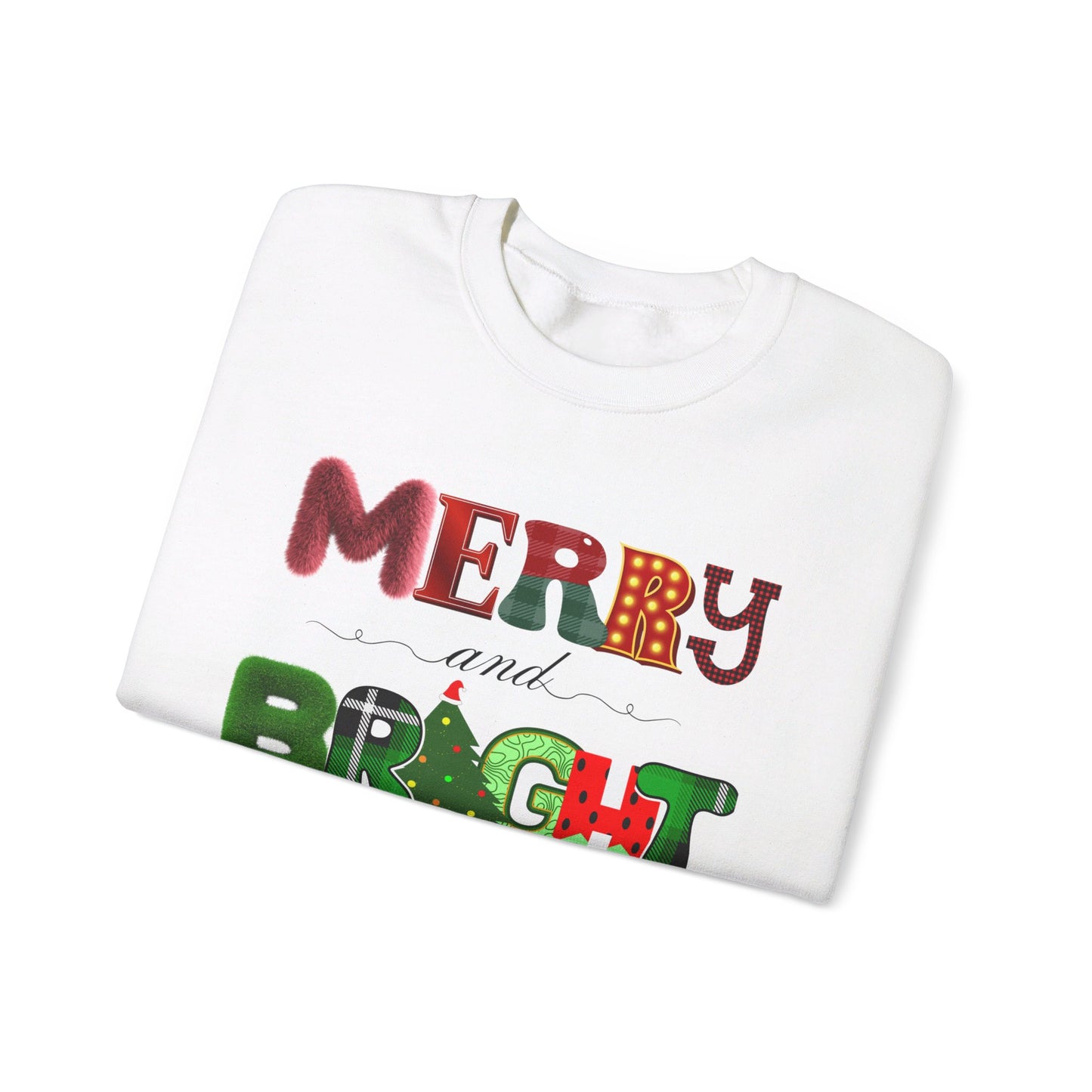 Merry and Bright Crewneck Christmas Sweatshirt