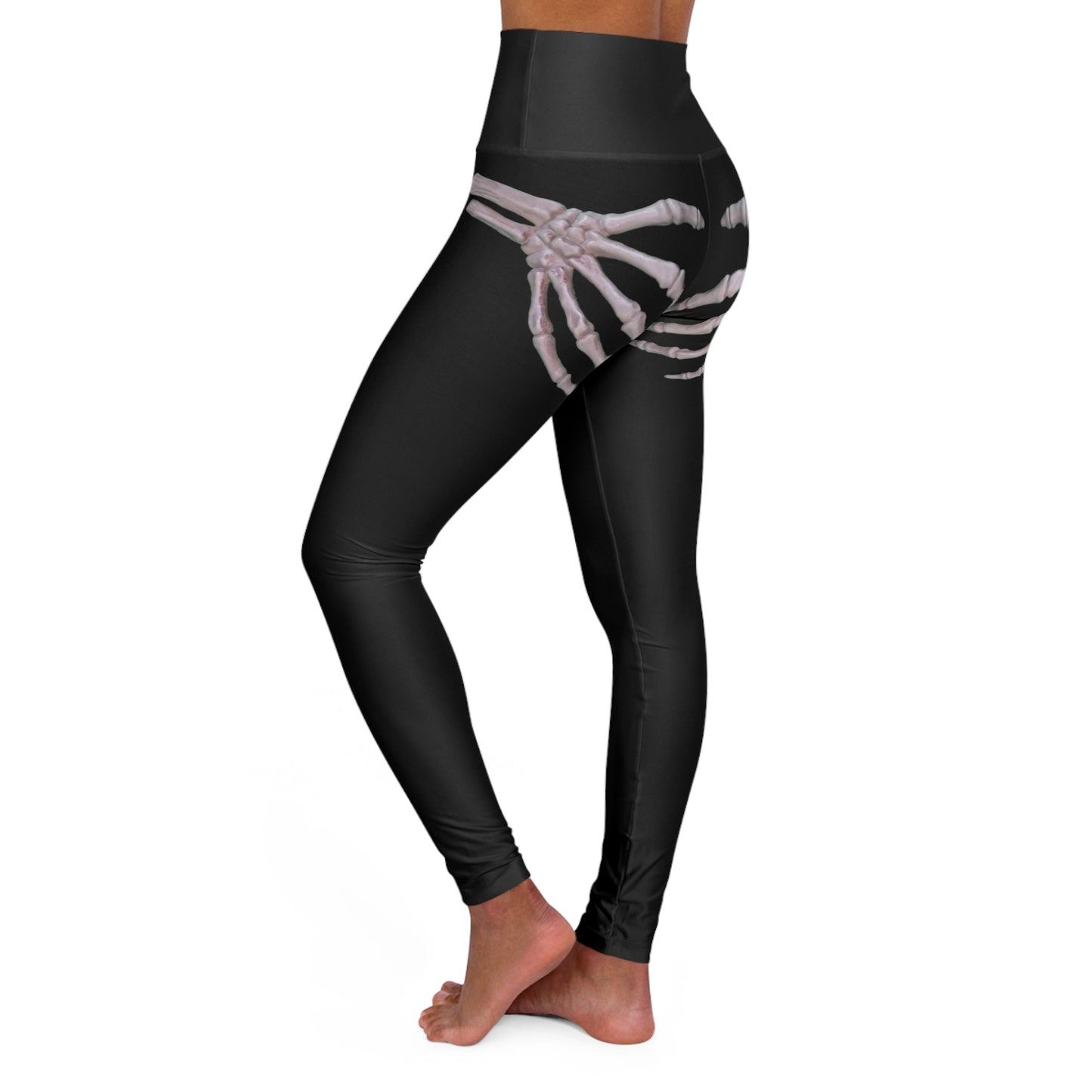 Skelton Hands High Waisted Yoga Leggings