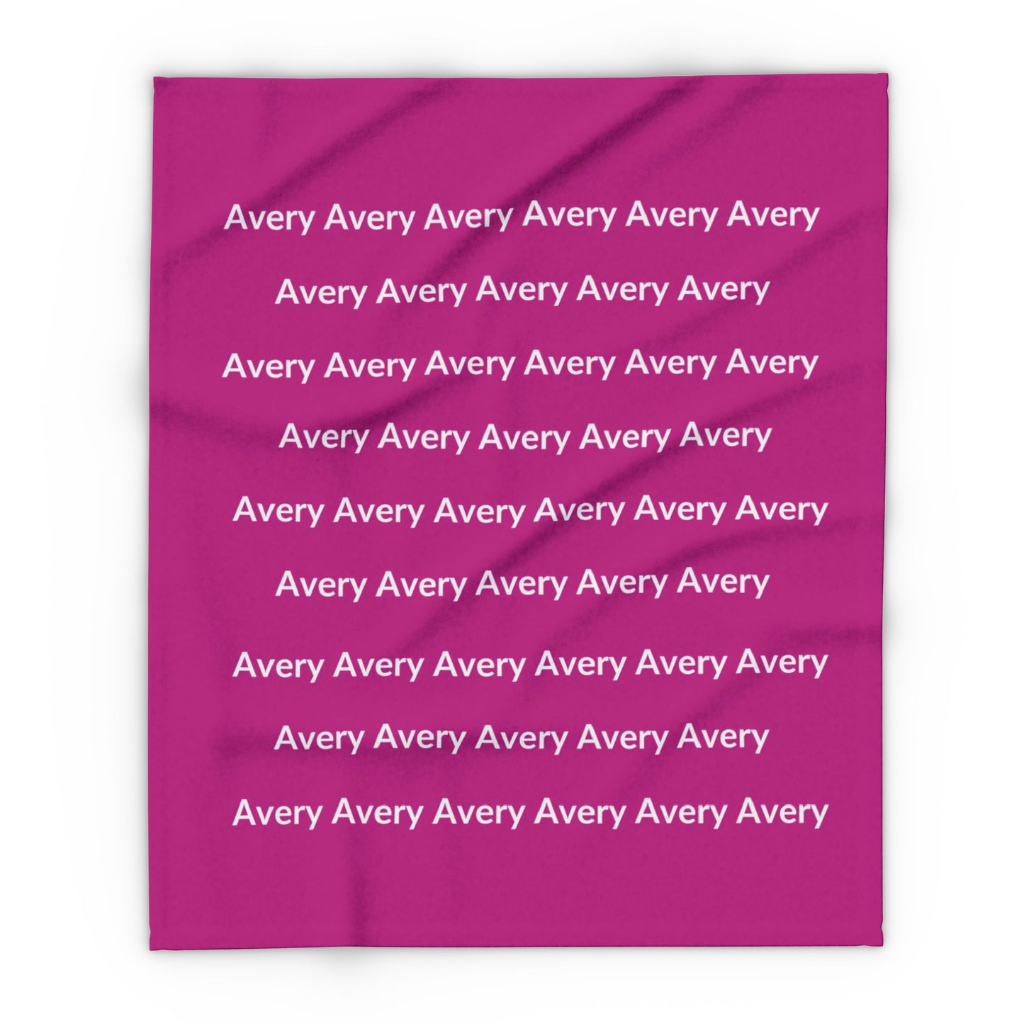 Custom Name Cozy Fleece Blanket For Kids - Hot Pink