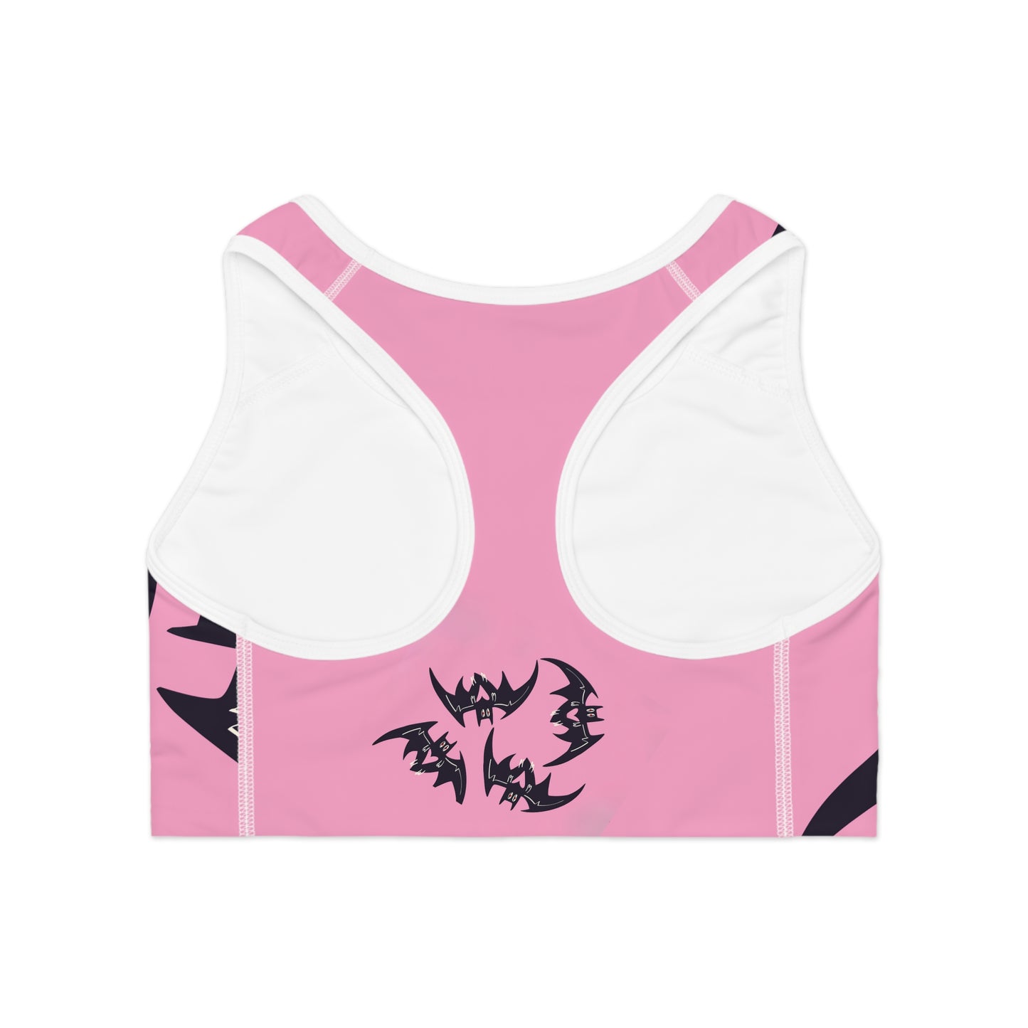 Pink Bats Sports Bra