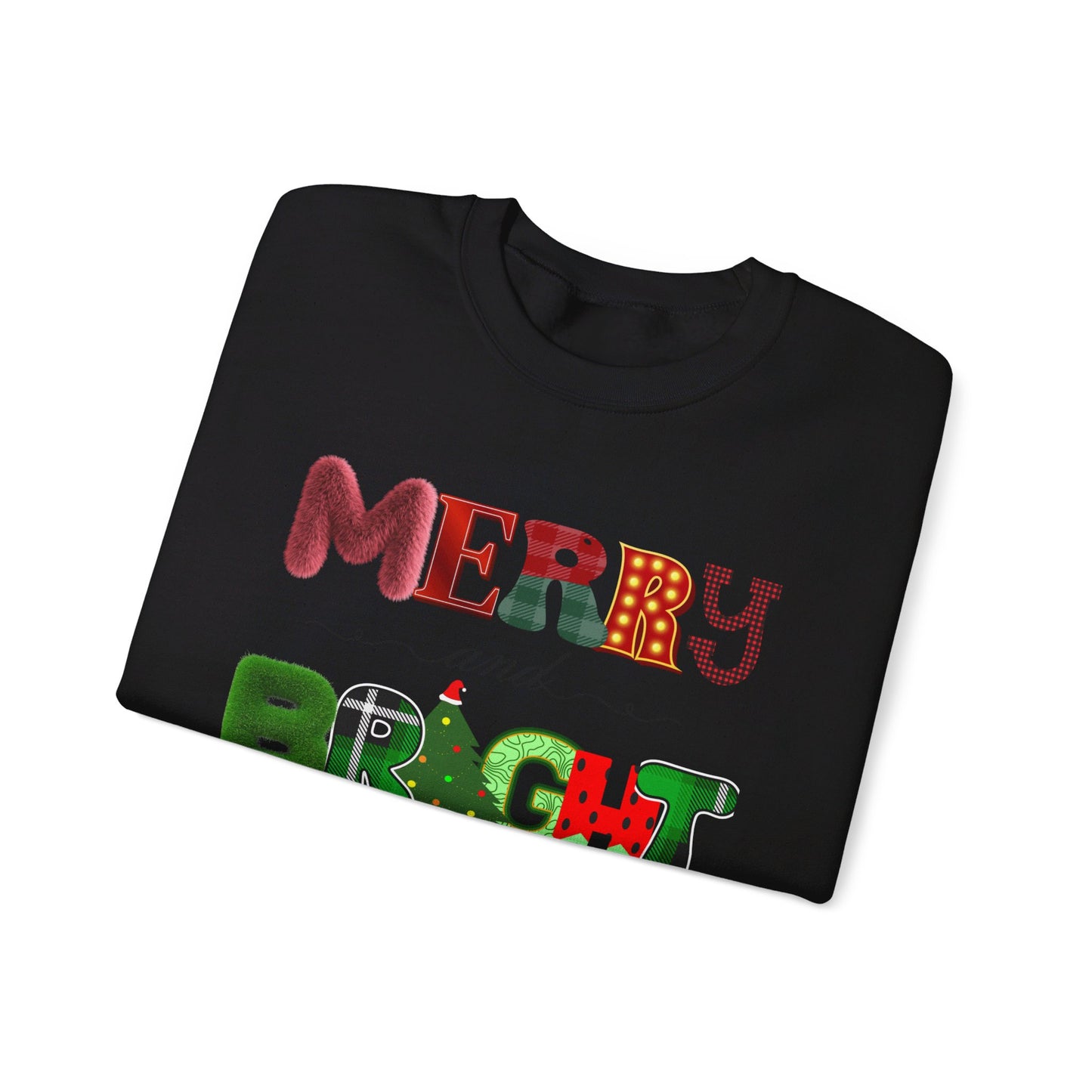 Merry and Bright Crewneck Christmas Sweatshirt