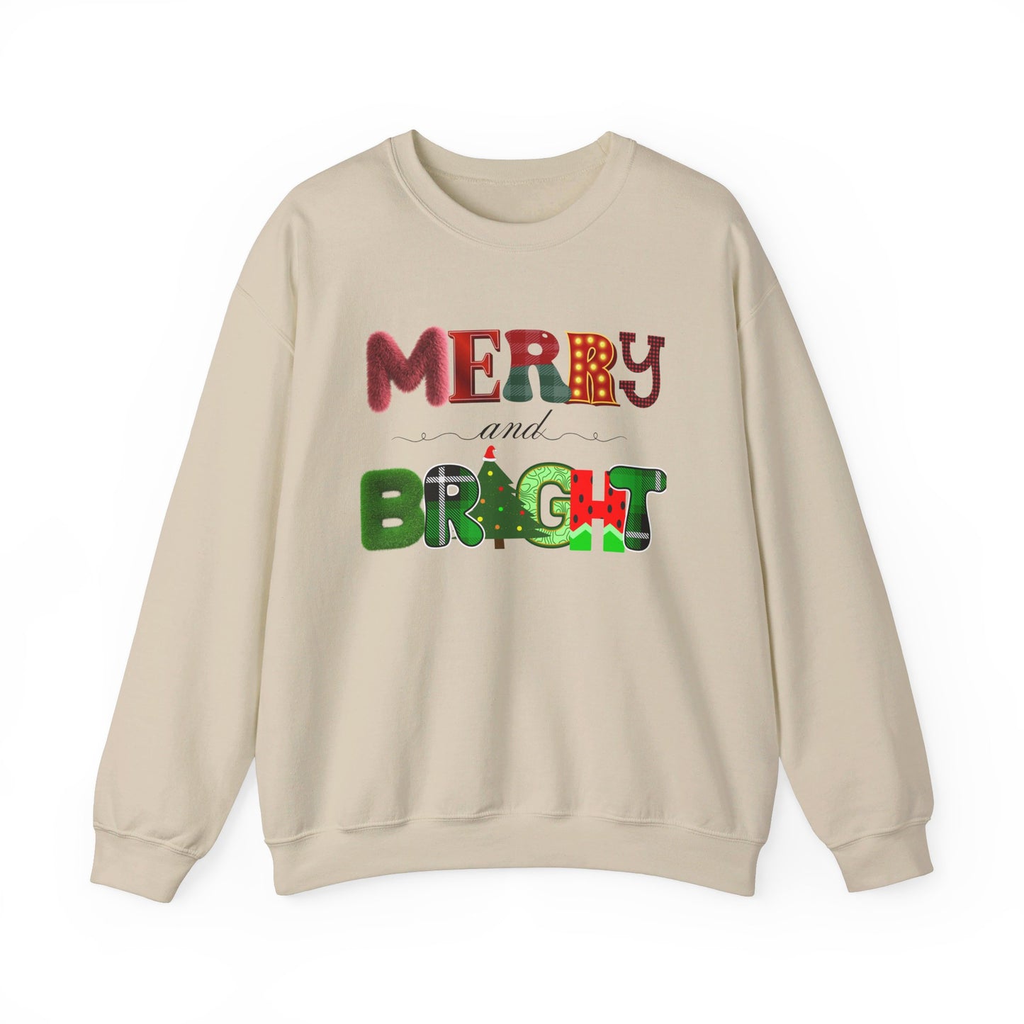 Merry and Bright Crewneck Christmas Sweatshirt