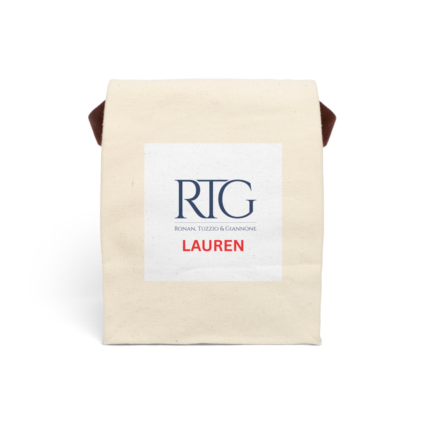 Personalized Canvas Lunch Bag with Strap
