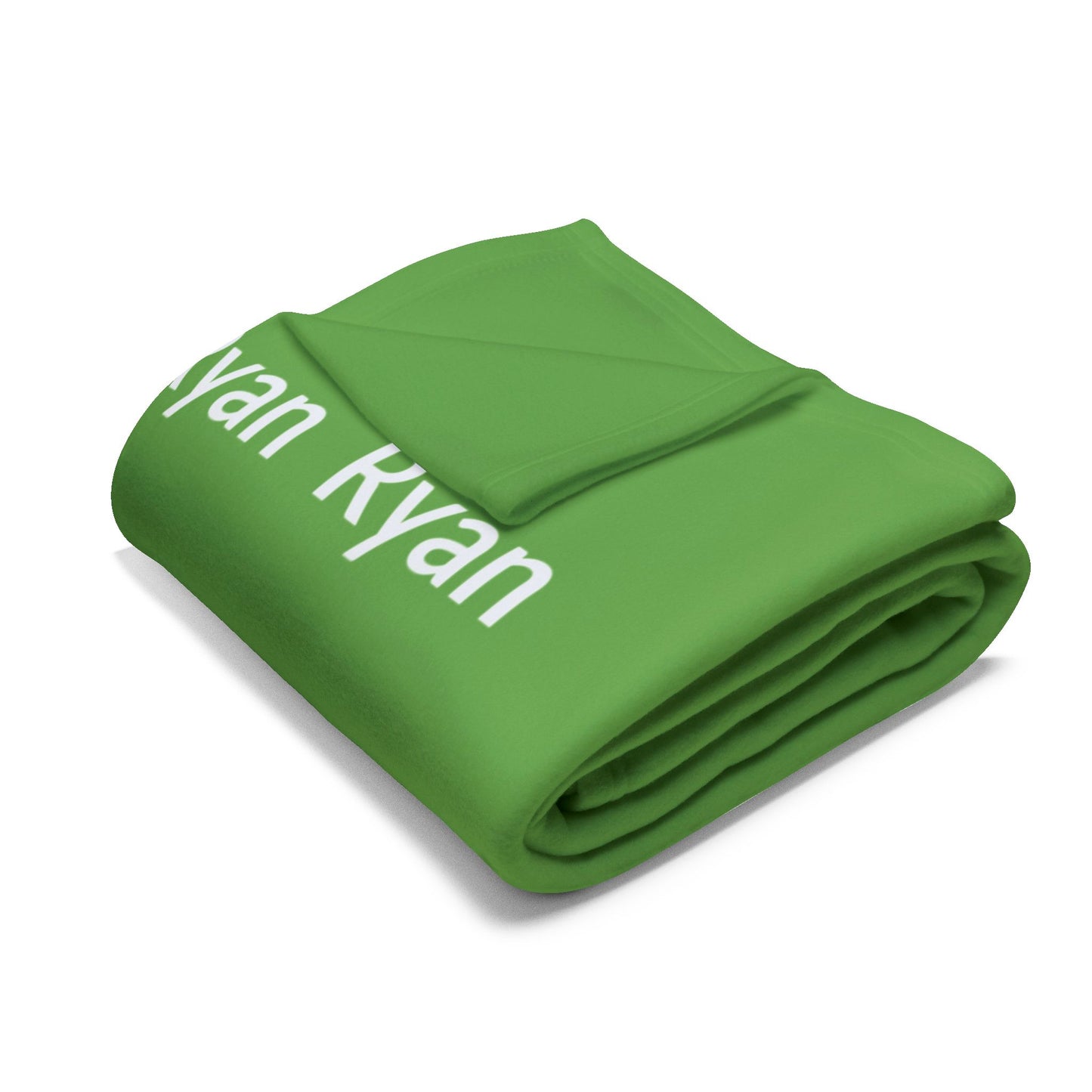 Custom Name Cozy Fleece Blanket For Kids - Green