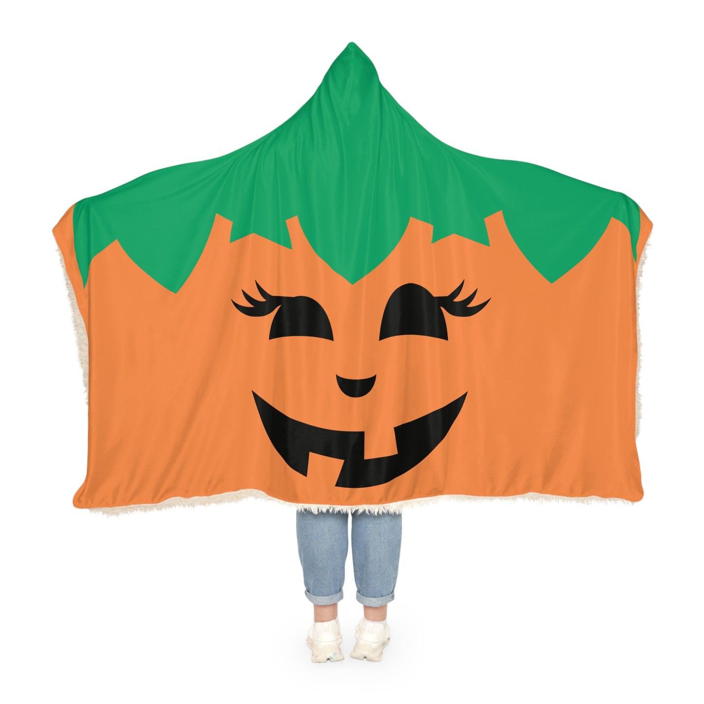 Pumpkin Costume for Woman, Pumpkin Cape/Hooded Blanket, Adult Halloween Costume, Women's Costume