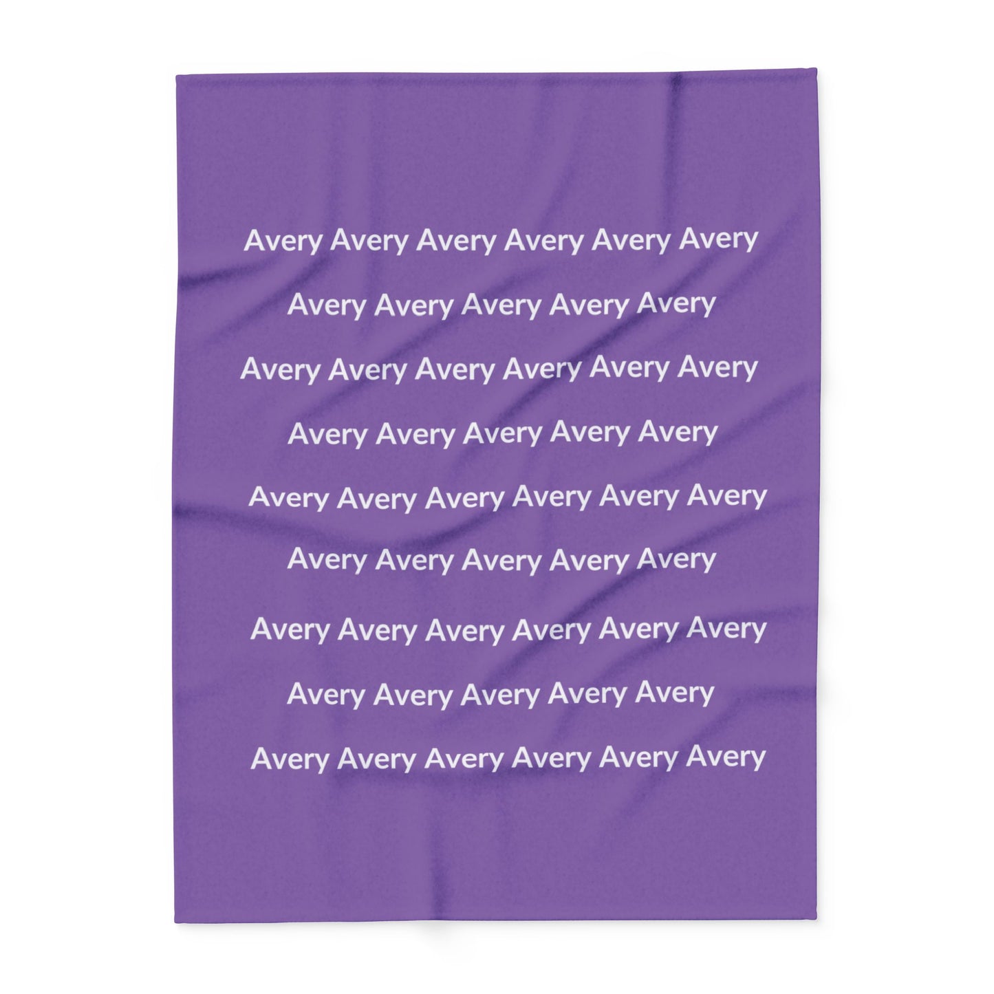 Custom Name Cozy Fleece Blanket For Kids - Purple