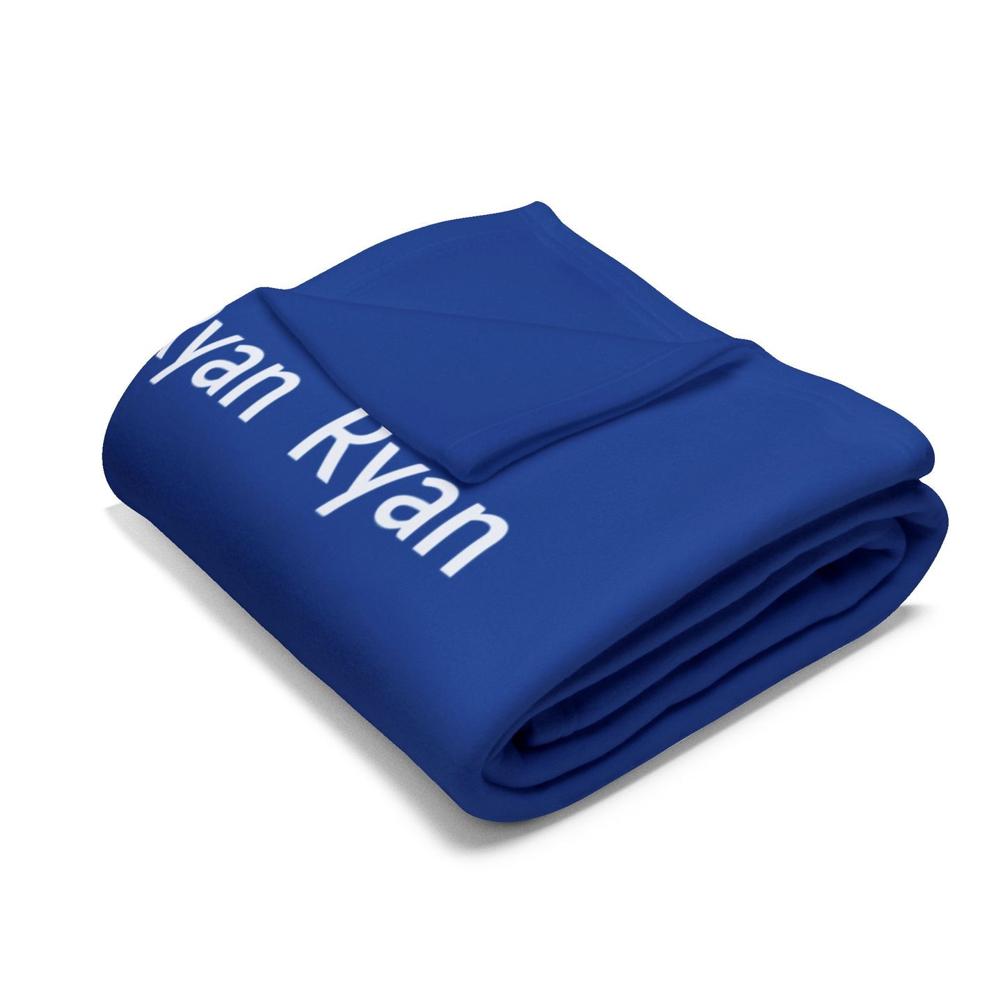 Custom Name Cozy Fleece Blanket For Kids - Dark Blue