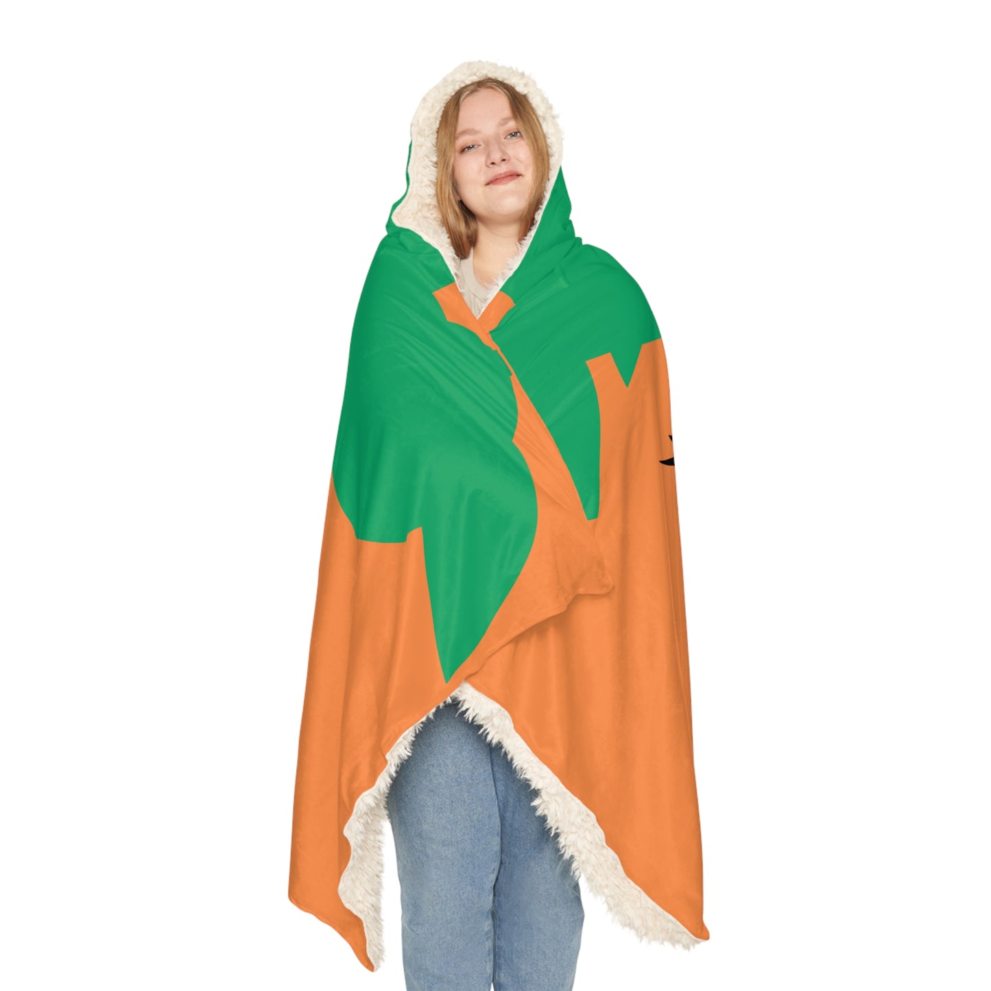 Pumpkin Costume for Woman, Pumpkin Cape/Hooded Blanket, Adult Halloween Costume, Women's Costume