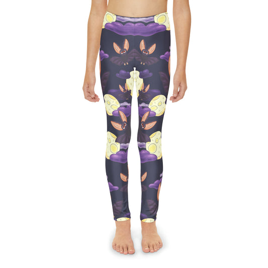 Bat Moon Girl's Full Length Leggings