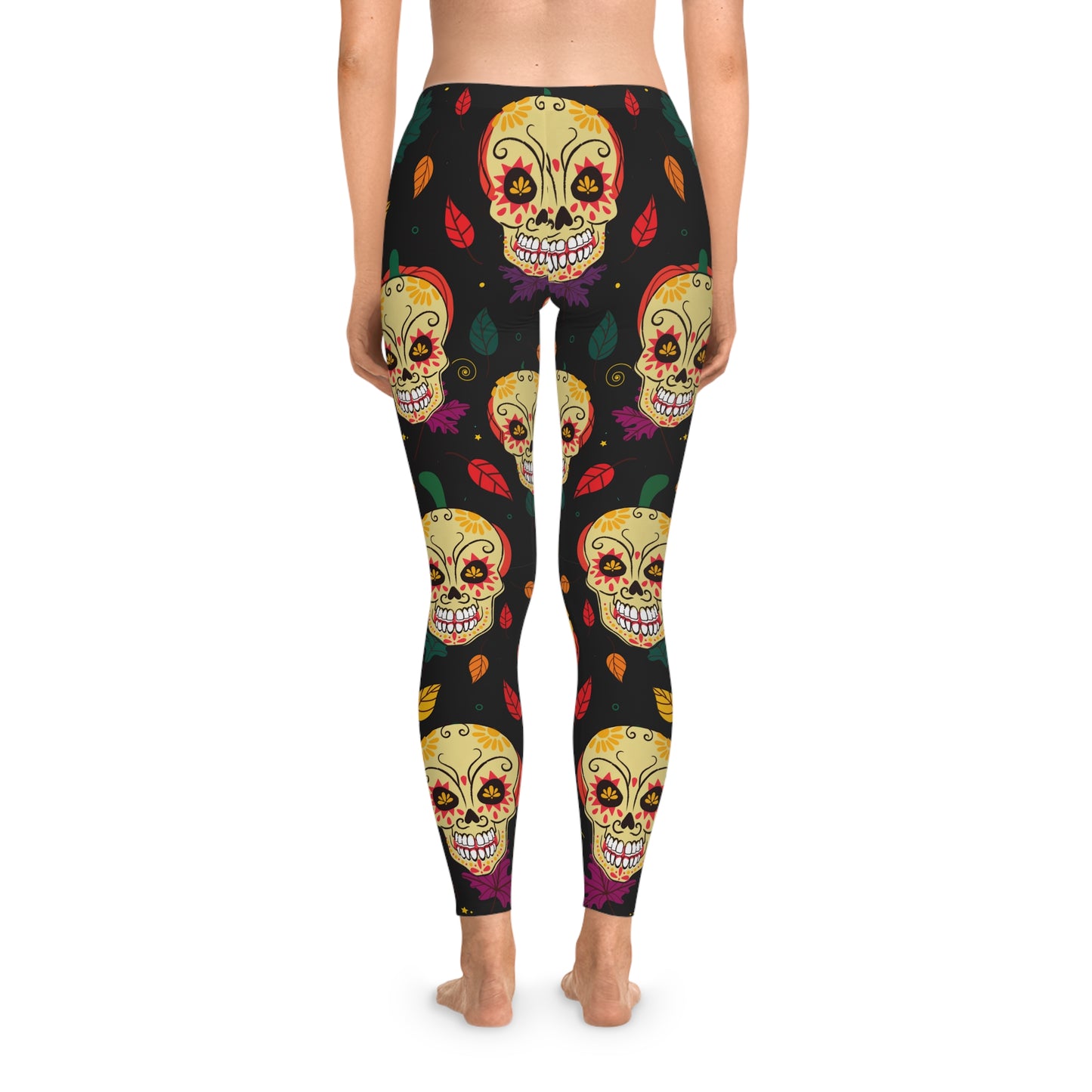 Scary Skull Stretchy Leggings