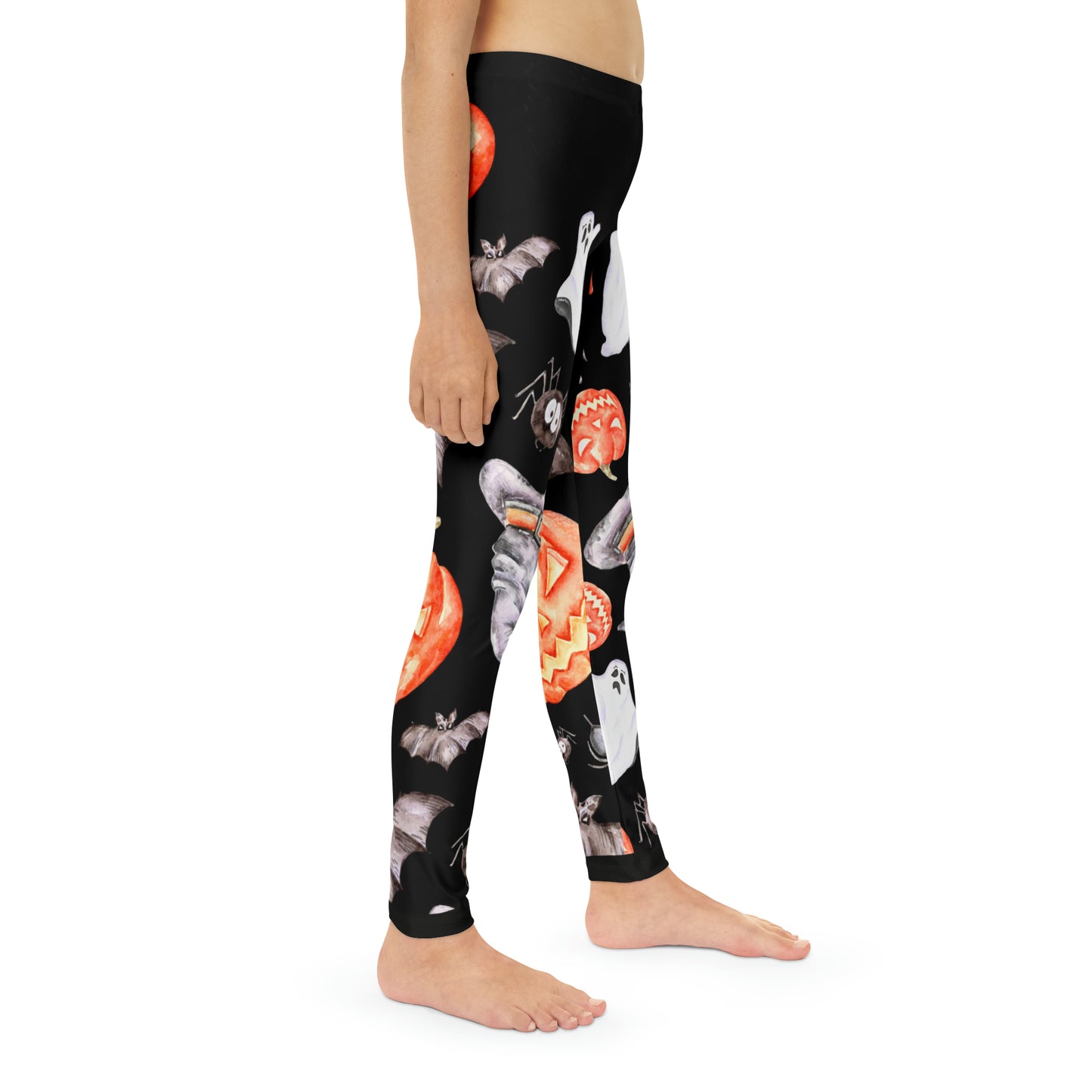 Girl's Pumpkin & ghosts Full-Length Leggings (AOP)