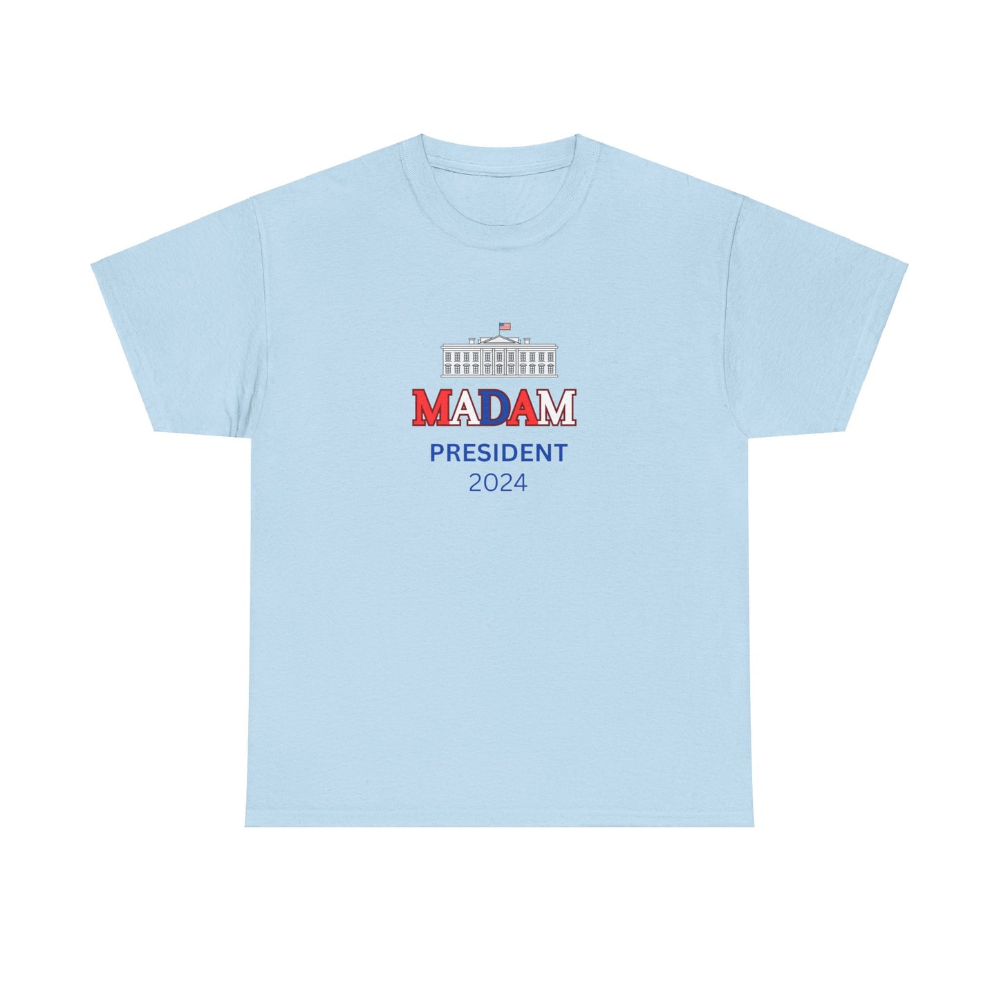 Madam President Red, White & Blue White House T-Shirt, Kamala Harris Democratic Party Election 2024 Shirt