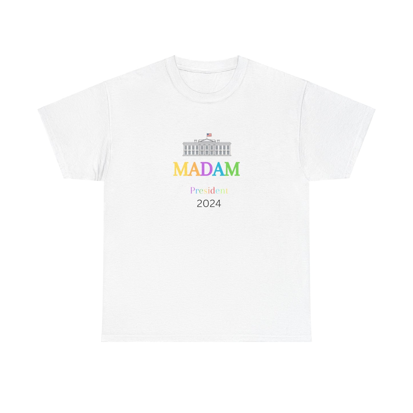 Madam President Colorful White House T-Shirt, Kamala Harris Democratic Party Election 2024 Shirt