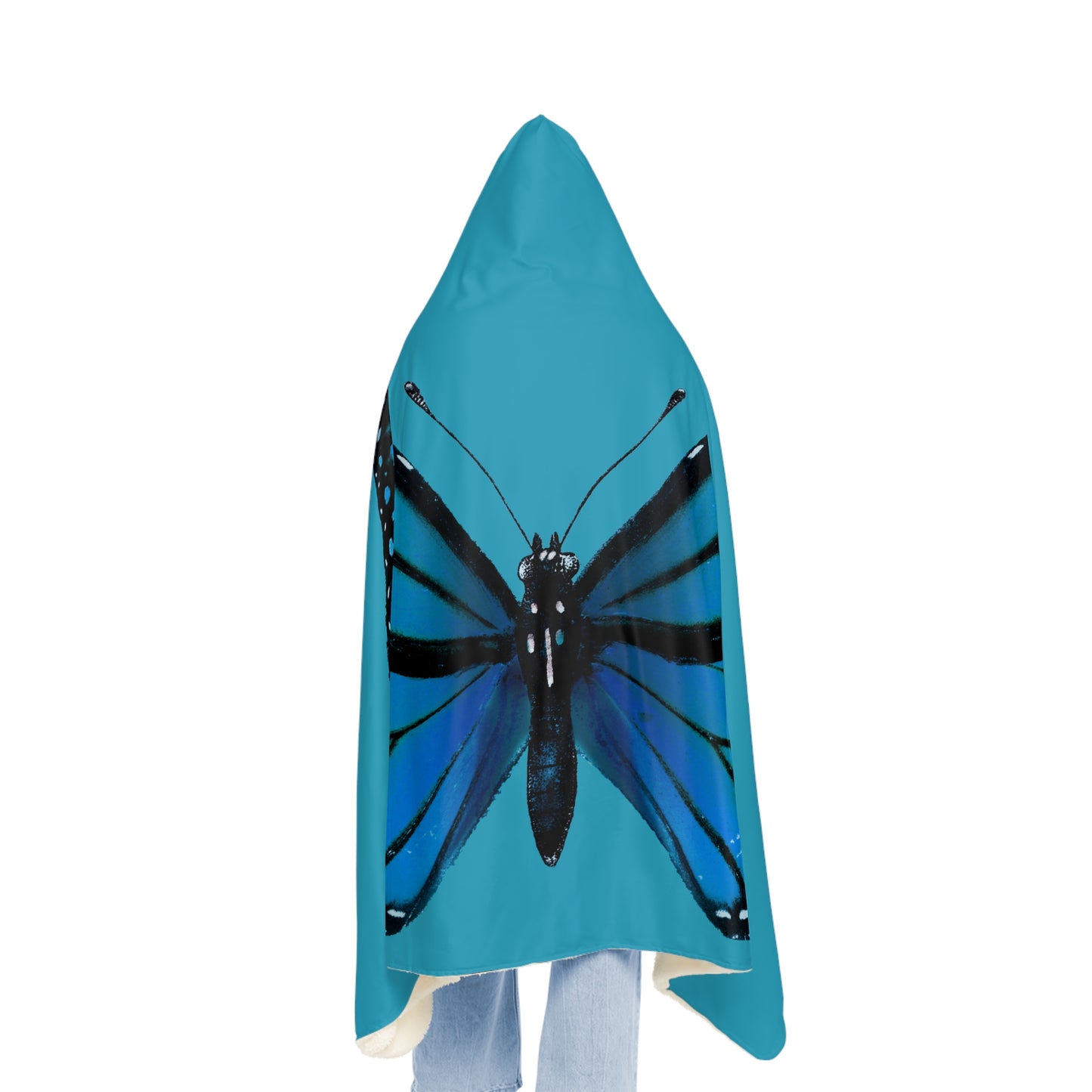 Blue Butterfly Hooded Robe, Halloween Costume, Women's, Teens Butterfly Costume, Not Scary, Not Horror Costume