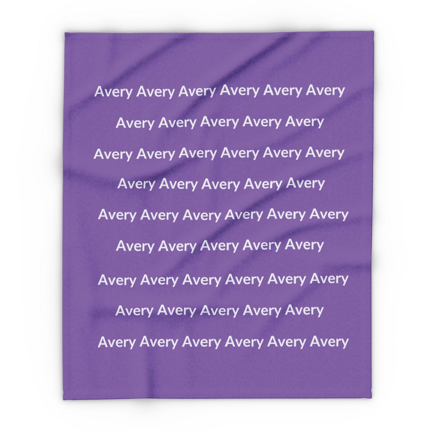 Custom Name Cozy Fleece Blanket For Kids - Purple