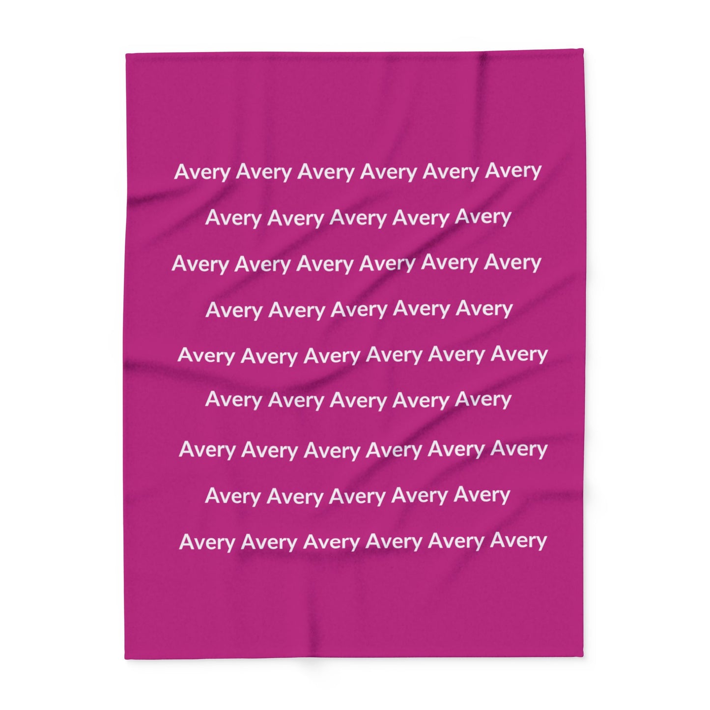 Custom Name Cozy Fleece Blanket For Kids - Hot Pink