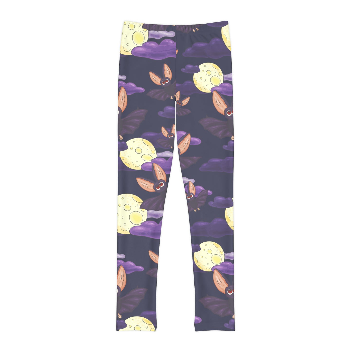 Girl's Bat Moon Full Length Leggings