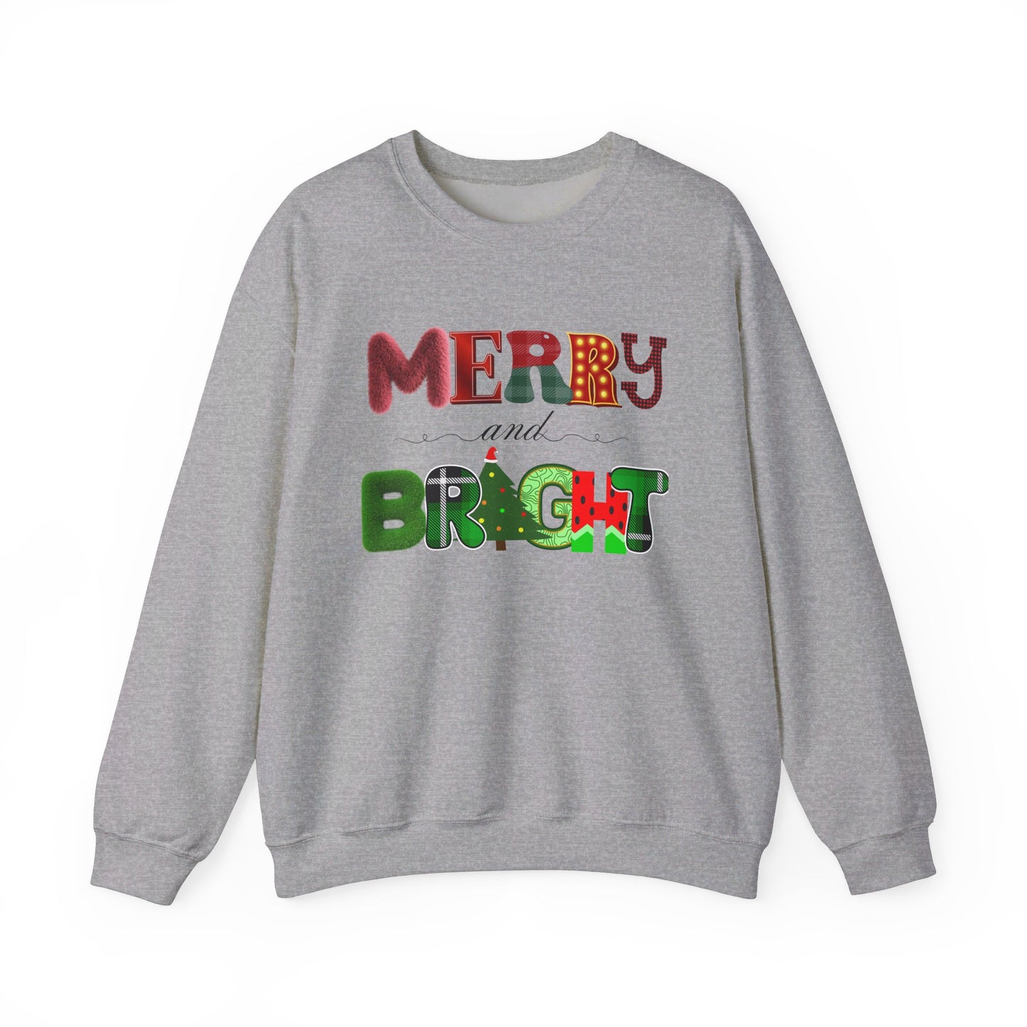 Merry and Bright Crewneck Christmas Sweatshirt