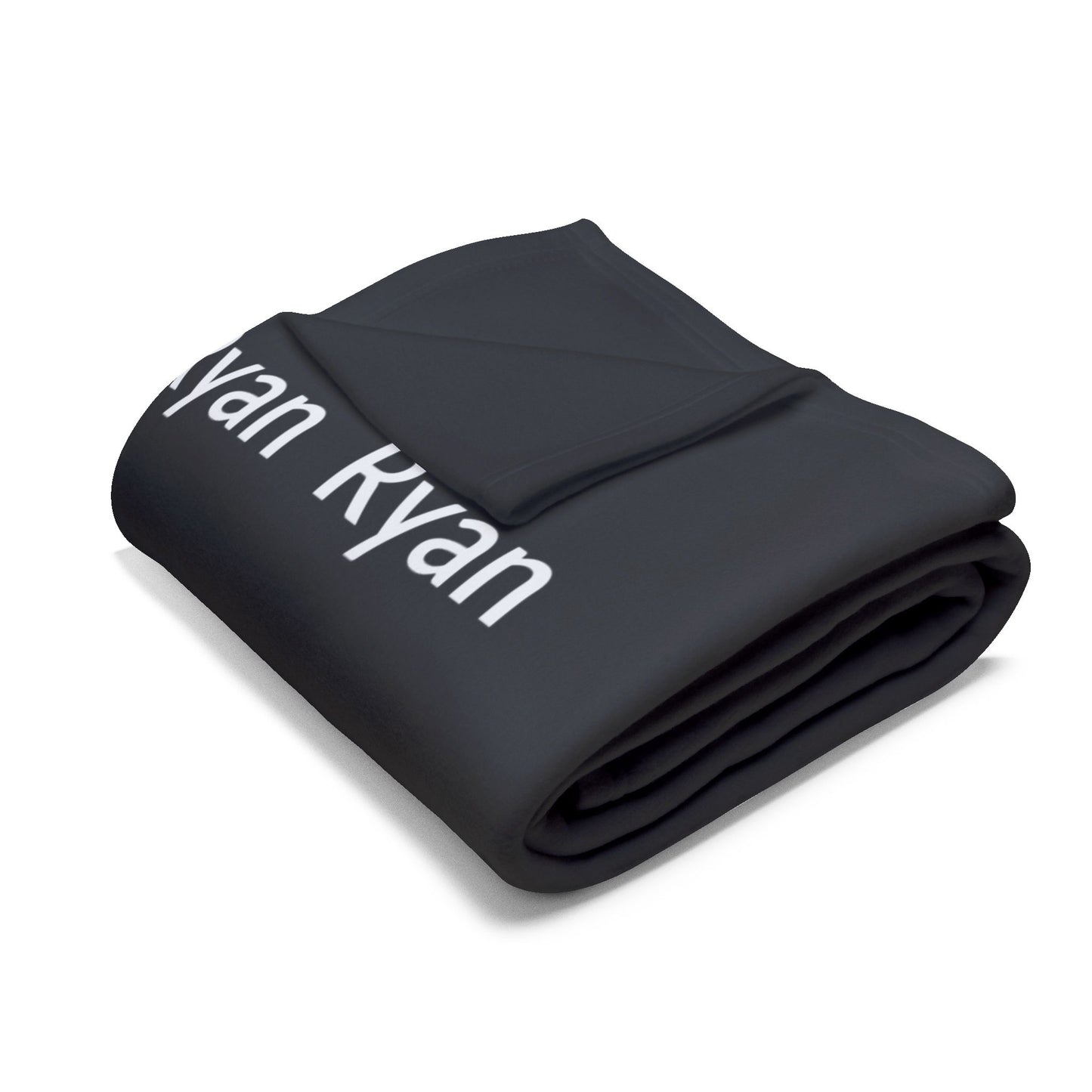 Custom Name Cozy Fleece Blanket For Kids - Black