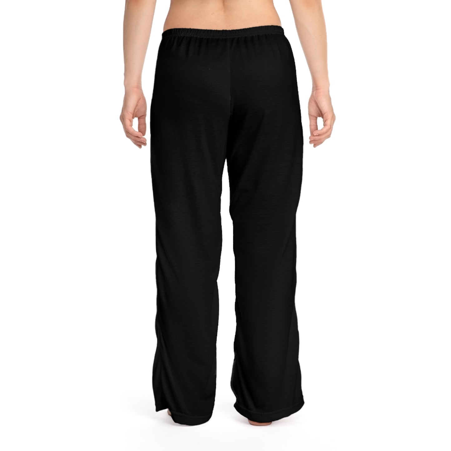 Women's Black Satin Pajama Pants