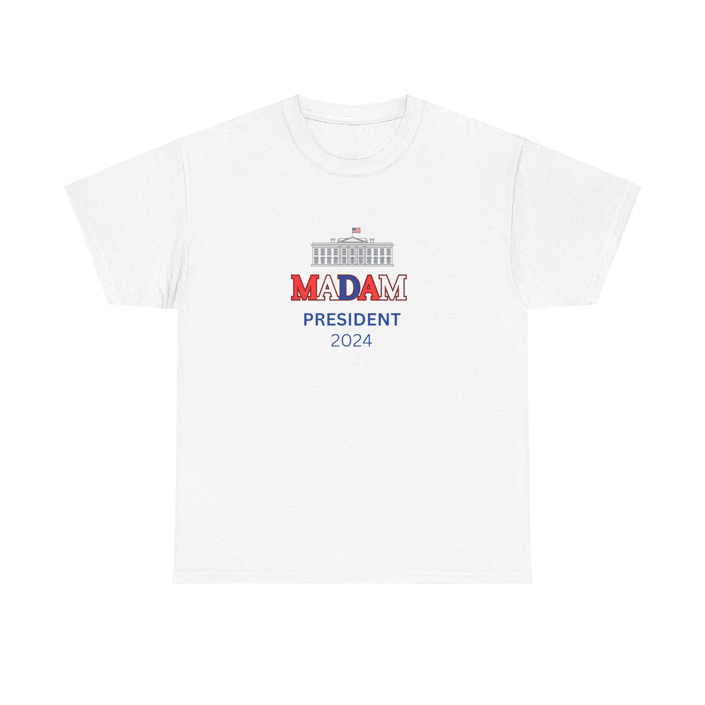 Madam President Red, White & Blue White House T-Shirt, Kamala Harris Democratic Party Election 2024 Shirt