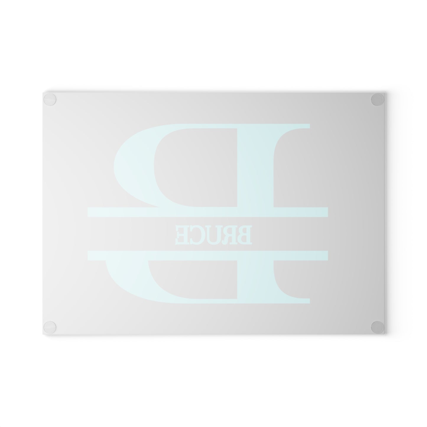 Bruce - Personalized Glass Cutting Board — Monogram initial B