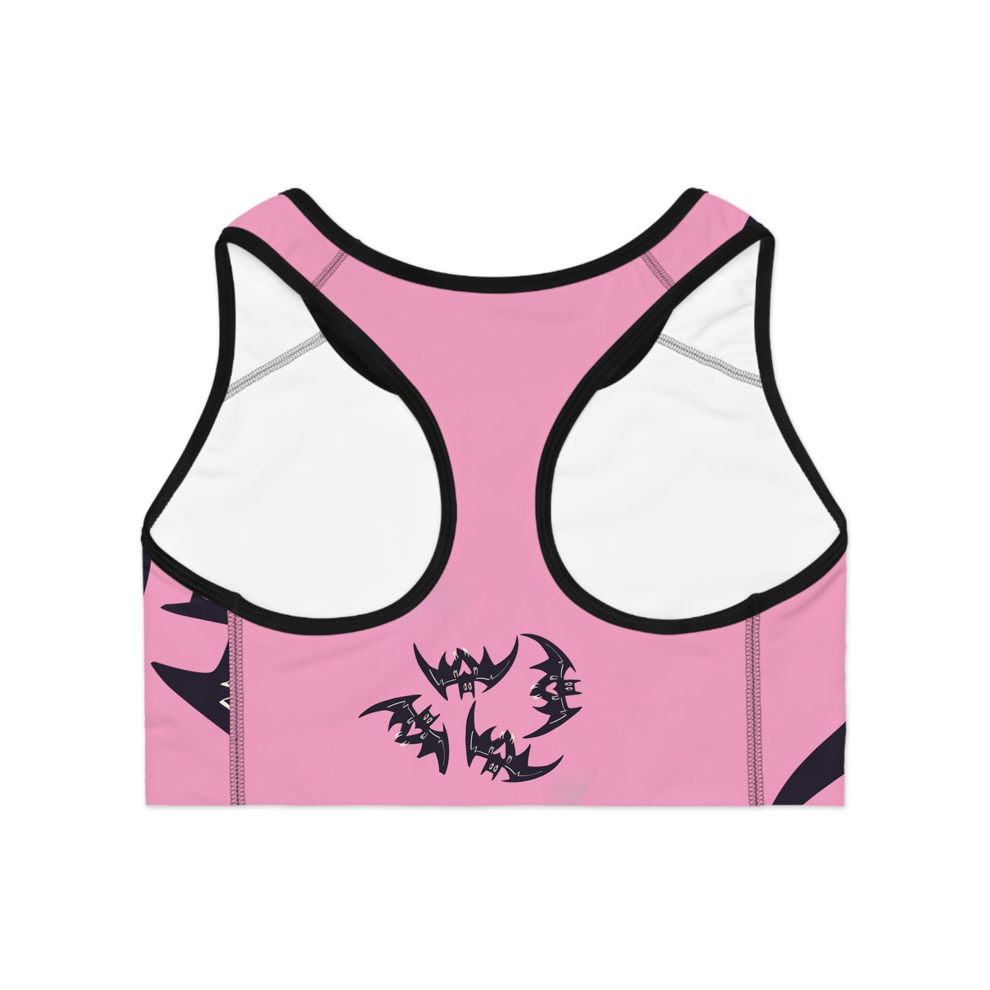 Pink Bats Sports Bra