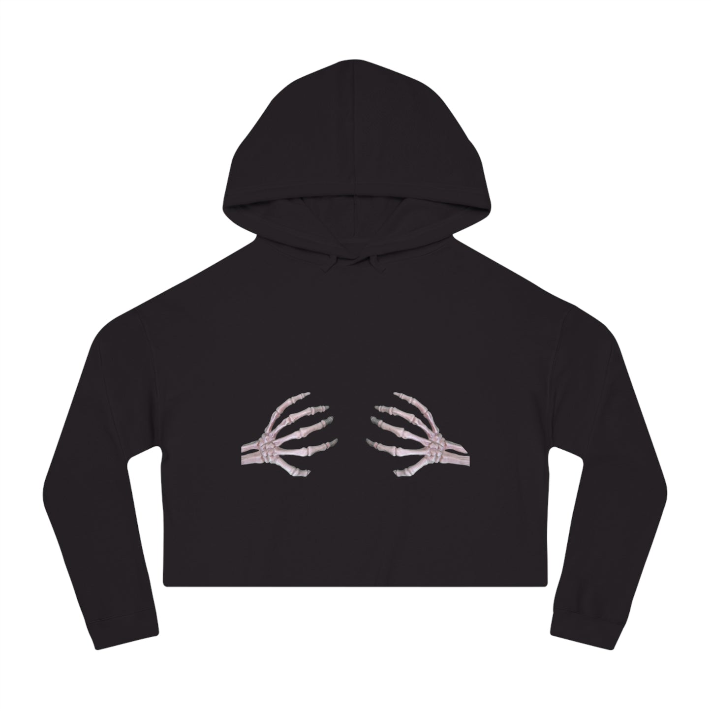 Skeleton Hands Women’s Cropped Hooded Sweatshirt