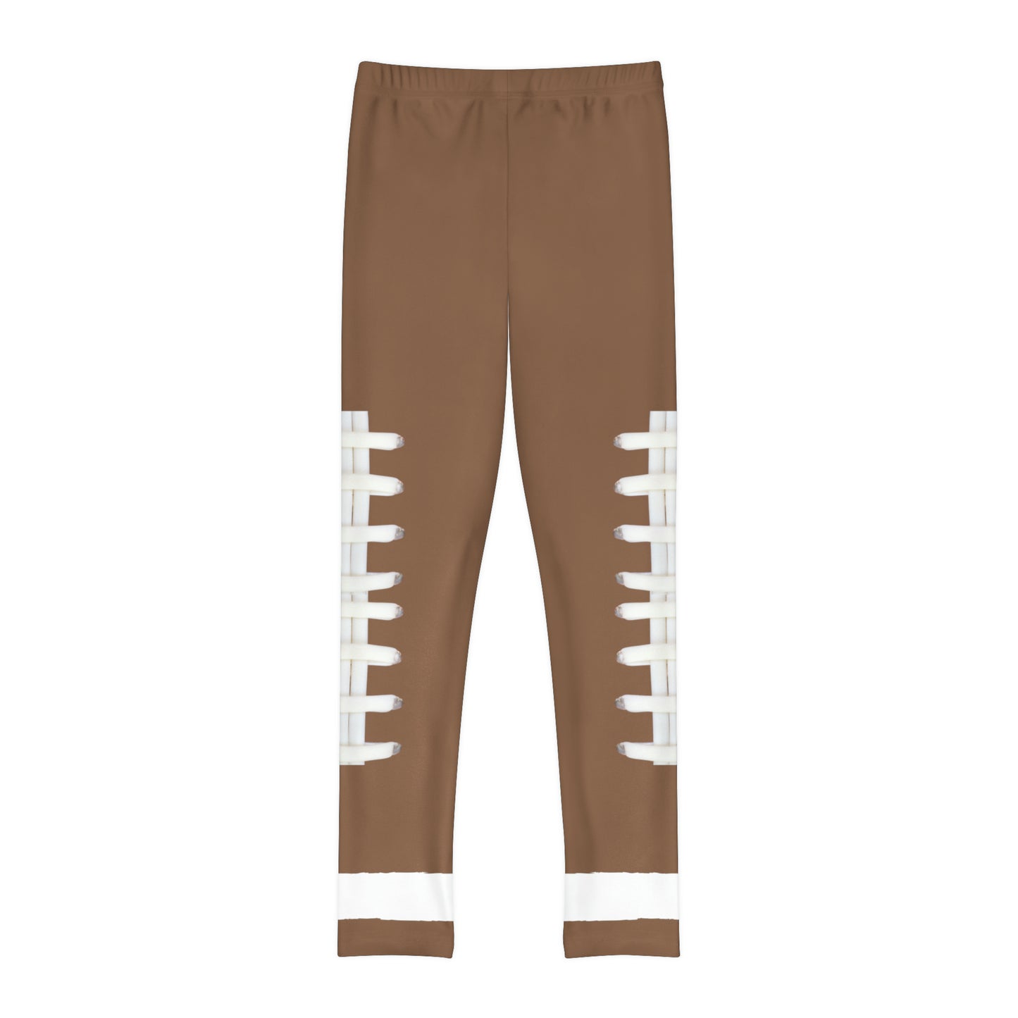 Girls Football Themed Full-Length Leggings