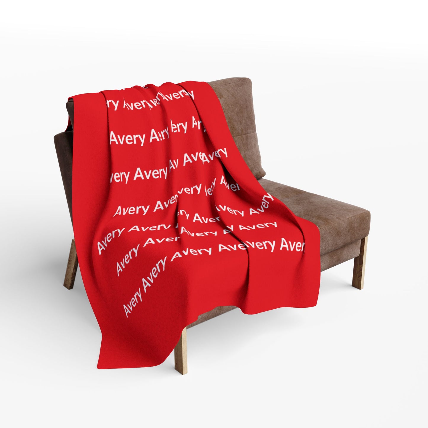 Custom Name Cozy Fleece Blanket For Kids - Red