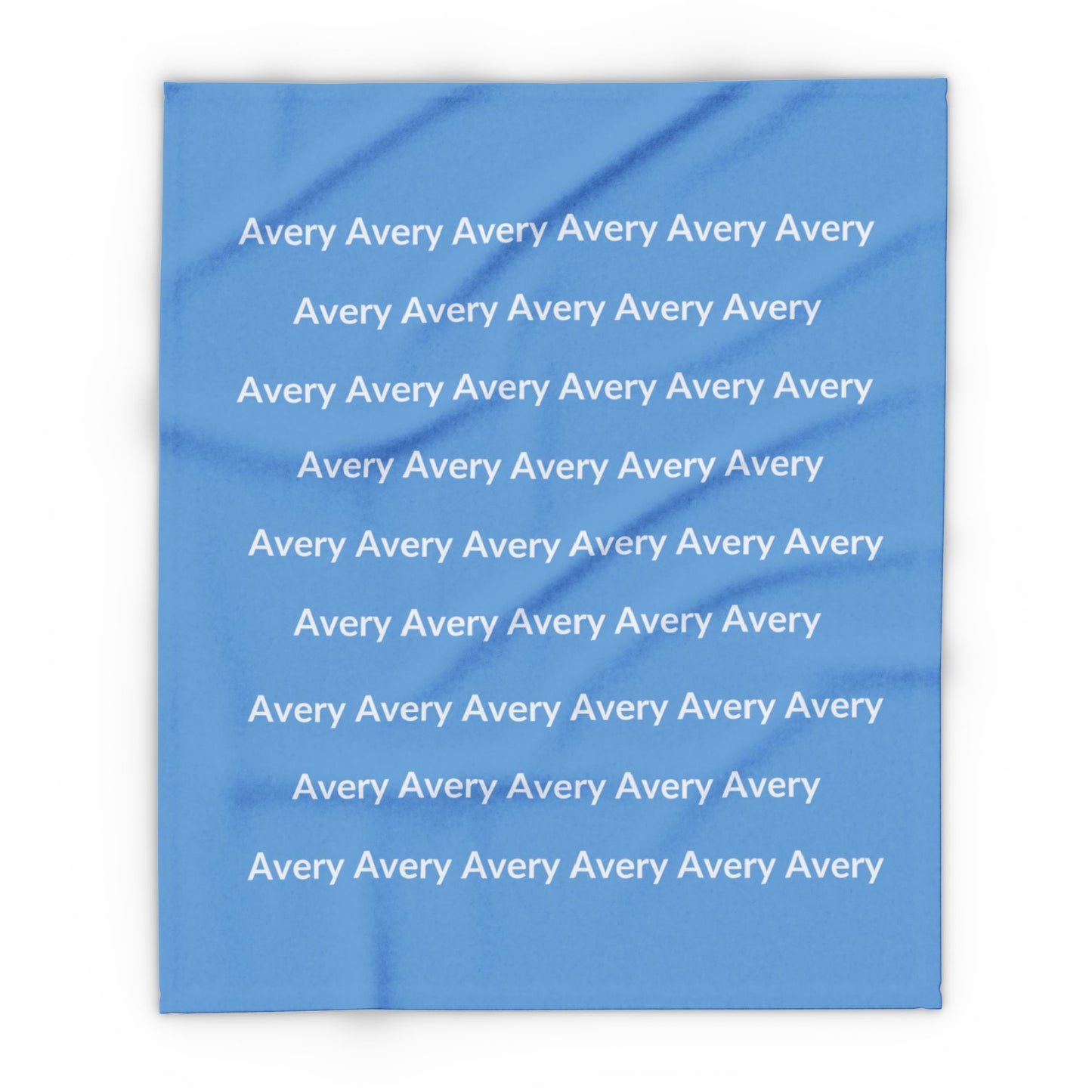 Custom Name Cozy Fleece Blanket For Kids - Light Blue