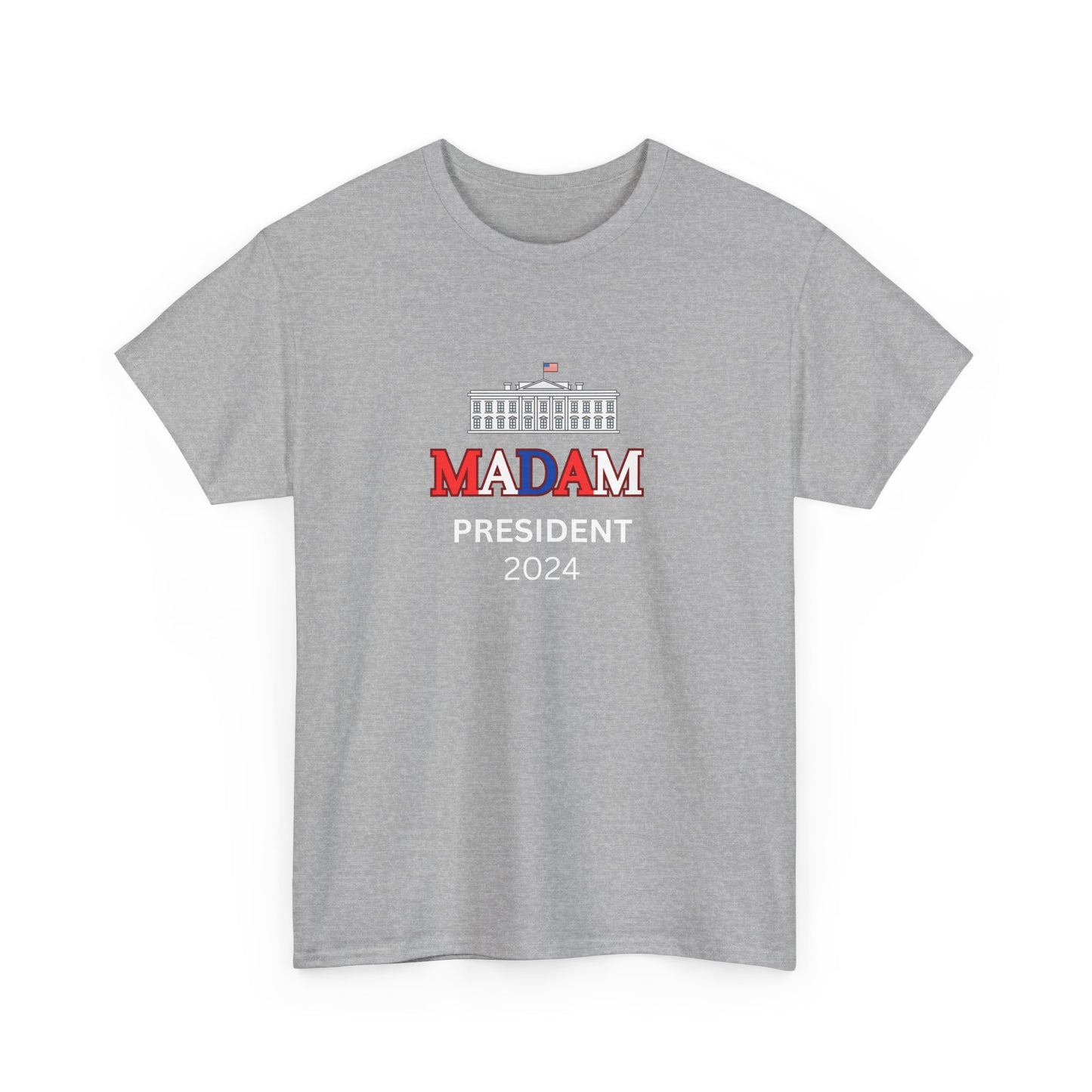 Madam President Red, White & Blue White House T-Shirt, Kamala Harris Democratic Party Election 2024 Shirt