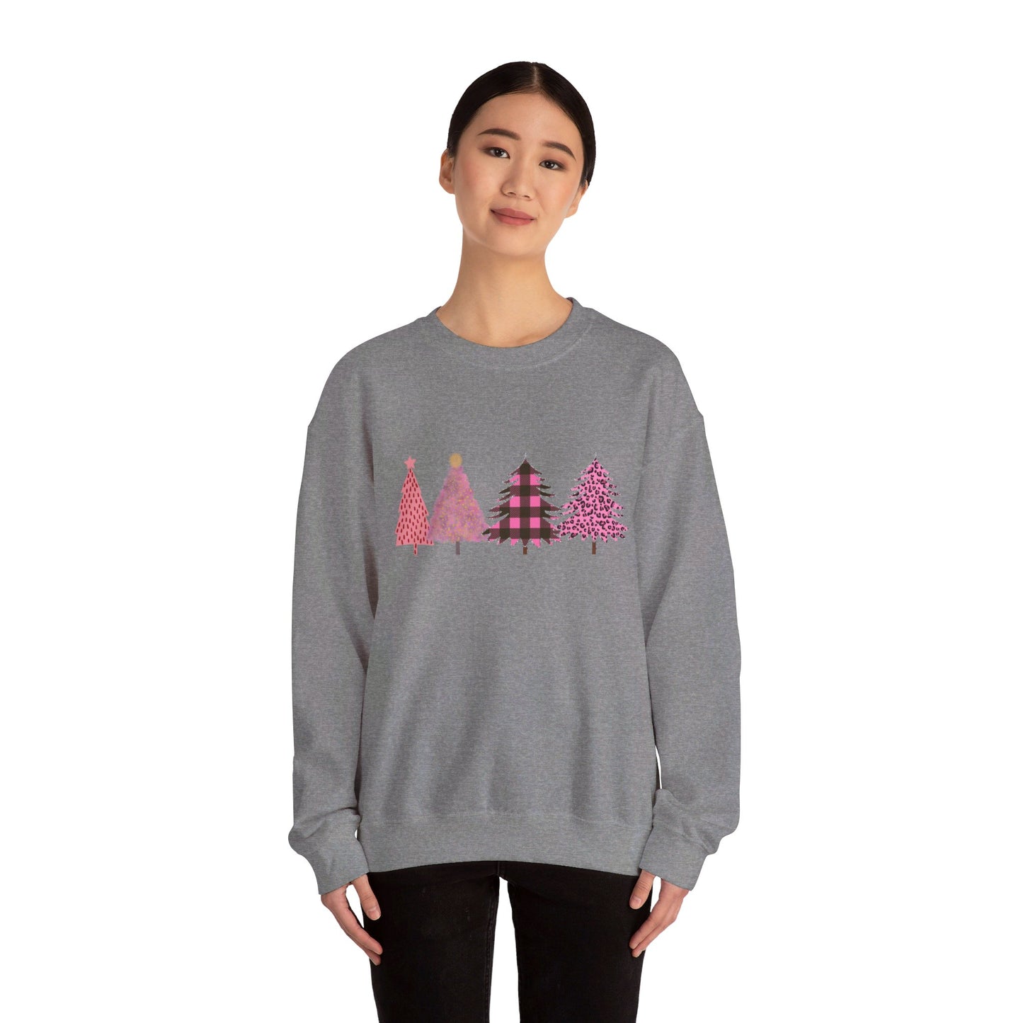 Pink Christmas Trees Sweatshirt