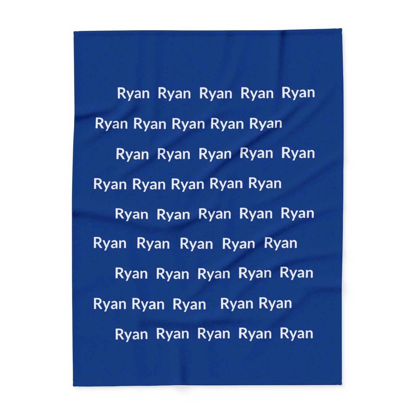 Custom Name Cozy Fleece Blanket For Kids - Dark Blue