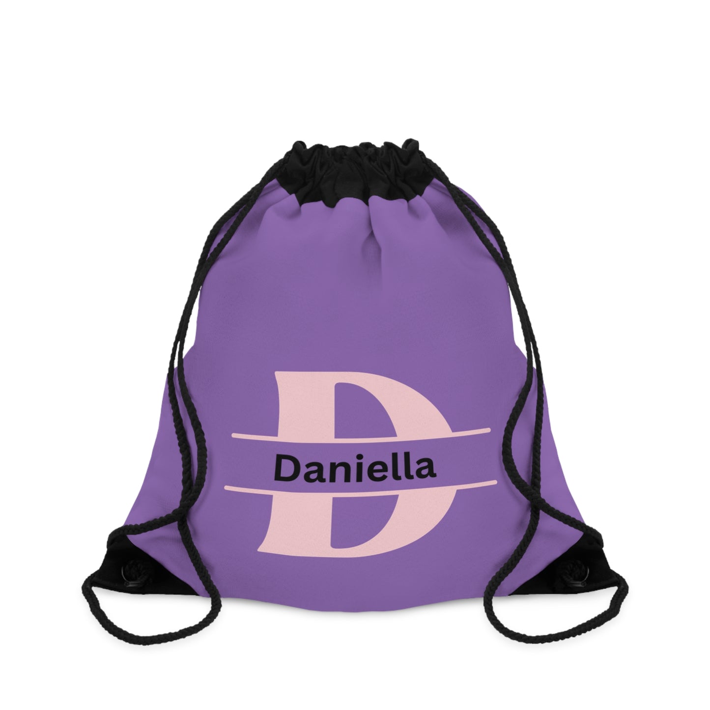 Monogramed Girls Drawstring Bag