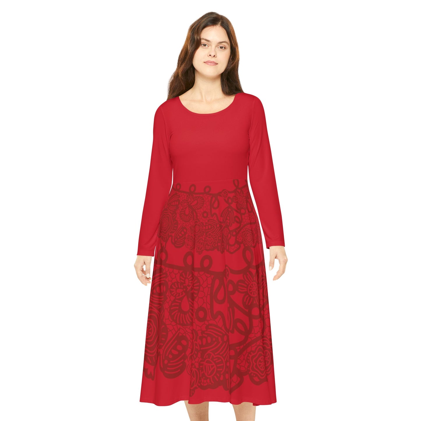 Women's Long Sleeve Dance Dress (AOP)