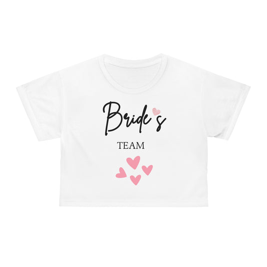 Bride's Team Hearts Crop Tee